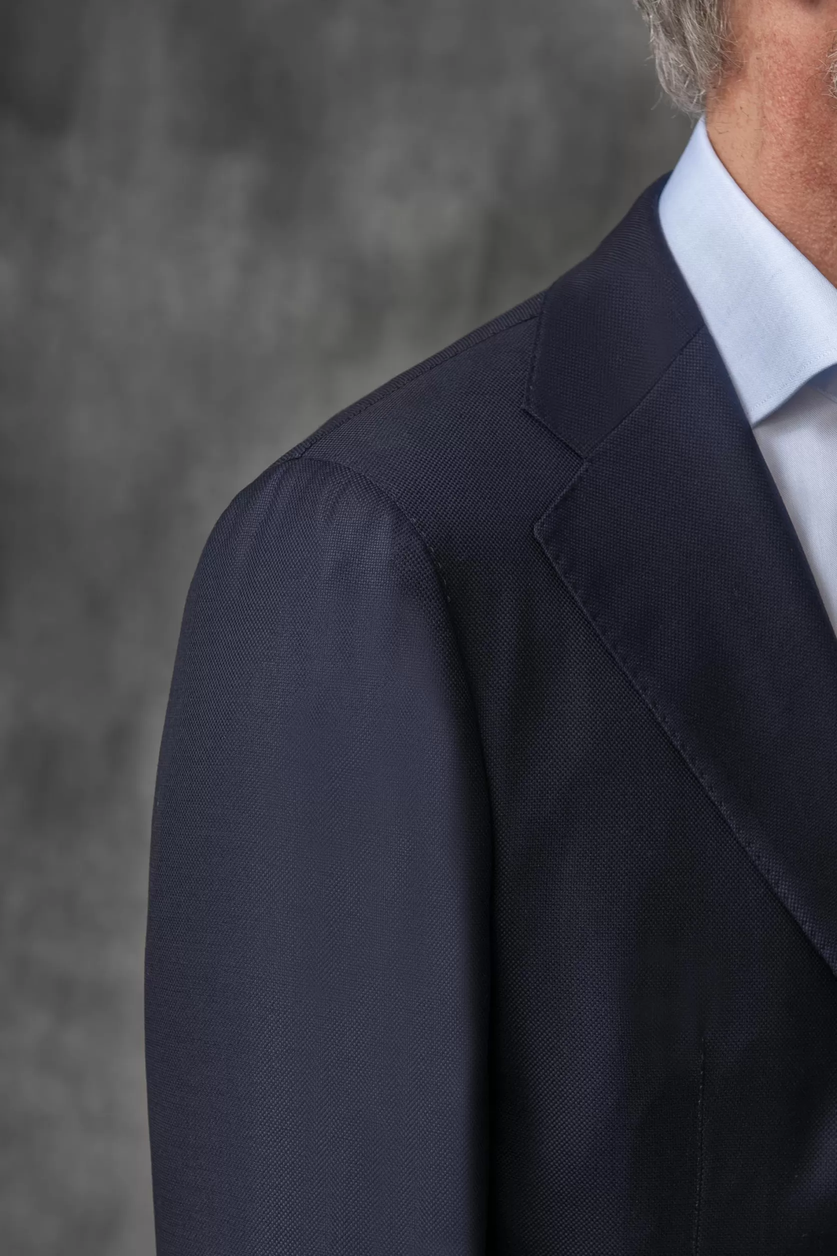 Blazer Bleu Entoilé En Laine Loro Piana Super 130's - Made In Italy>Pini Parma New