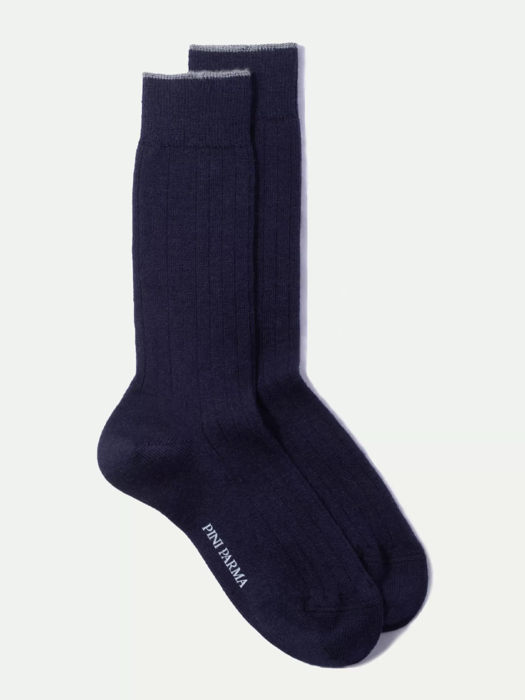 Bleu - Chaussettes Courtes En Laine Ultra Résistantes - Made In Italy>Pini Parma New
