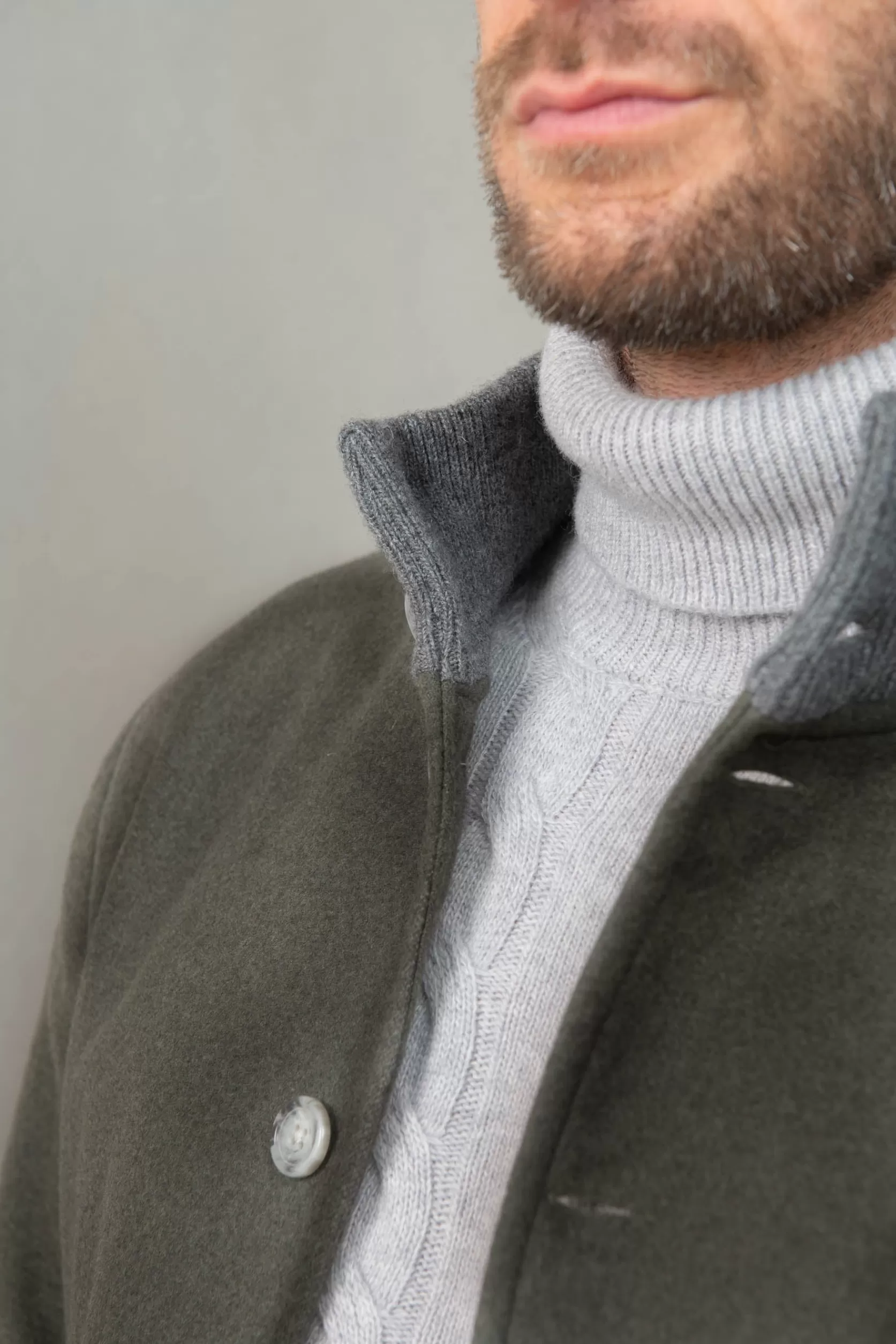 Blouson Aviateur En Flanelle De Laine Super 180's – Made In Italy>Pini Parma Clearance