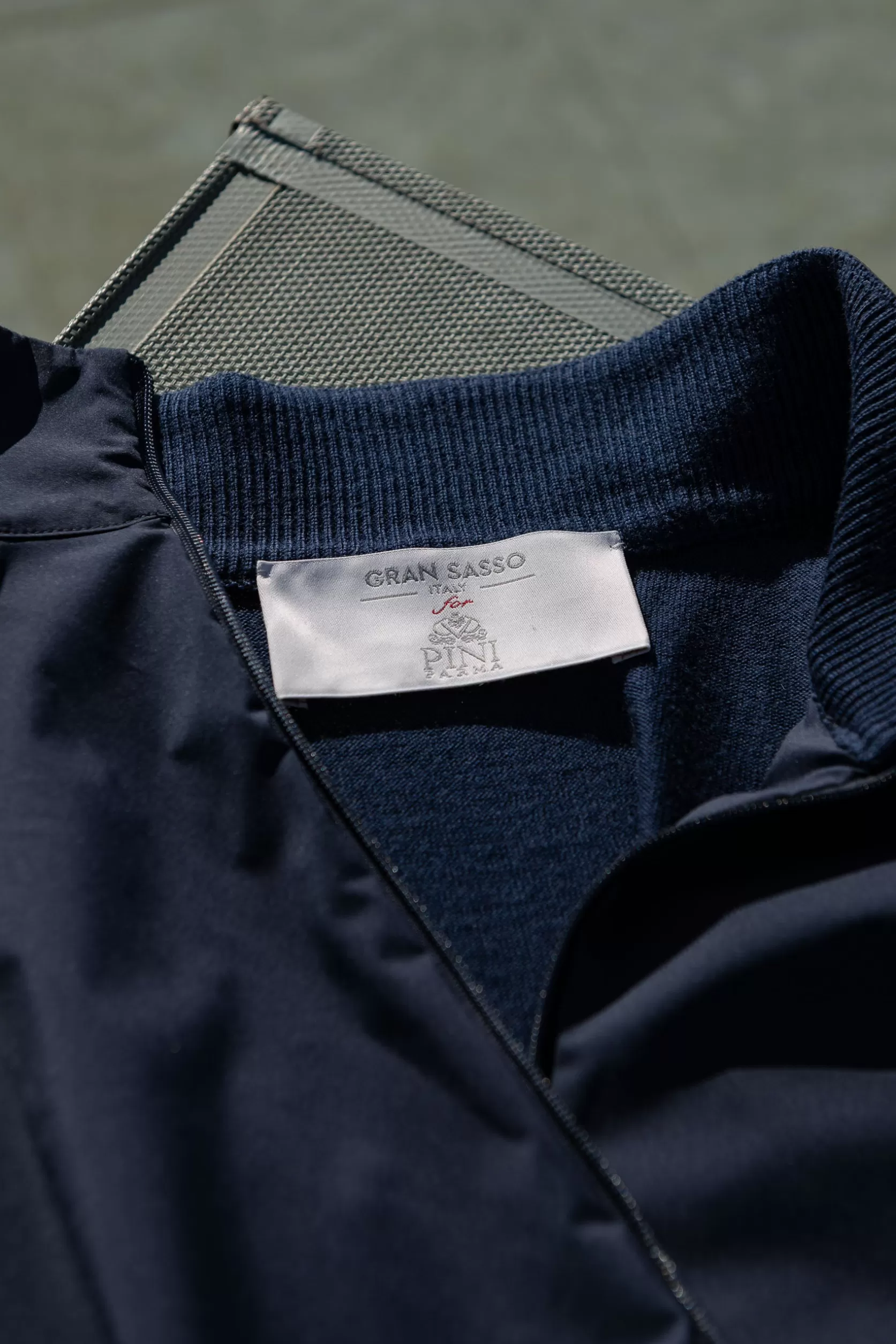 Blouson Aviateur En Tricot Et Nylon – Made In Italy>Pini Parma Shop