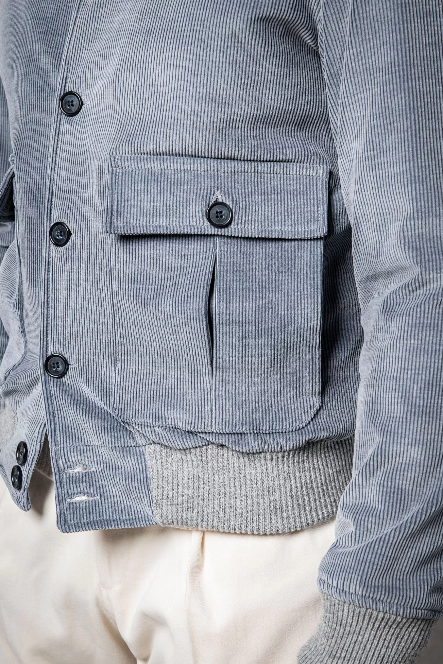 Blouson Aviateur En Velours Côtelé – Made In Italy>Pini Parma Fashion