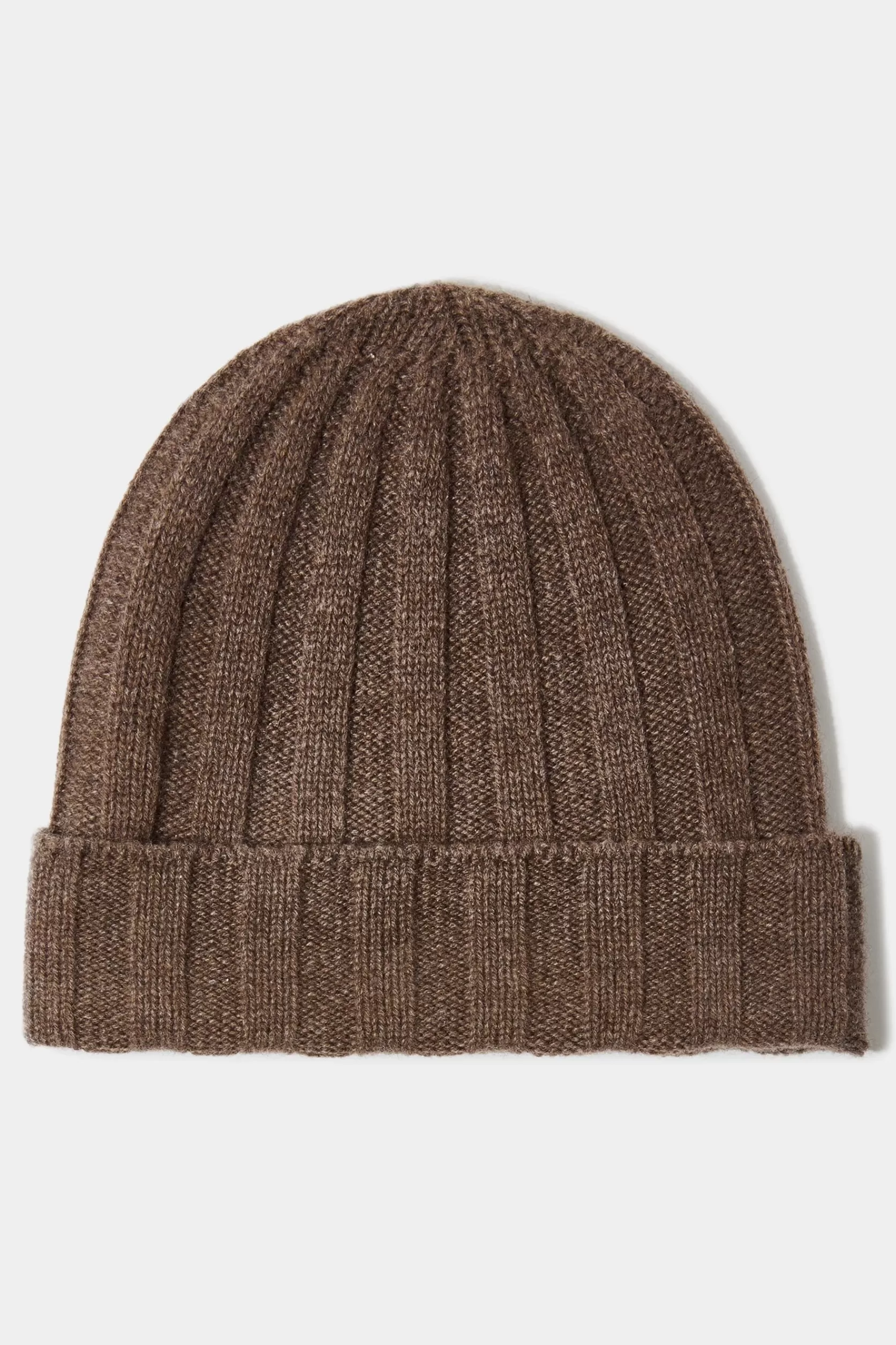 Bonnet En Maille Côtelée En Cachemire Marron - Made In Italy>Pini Parma Hot