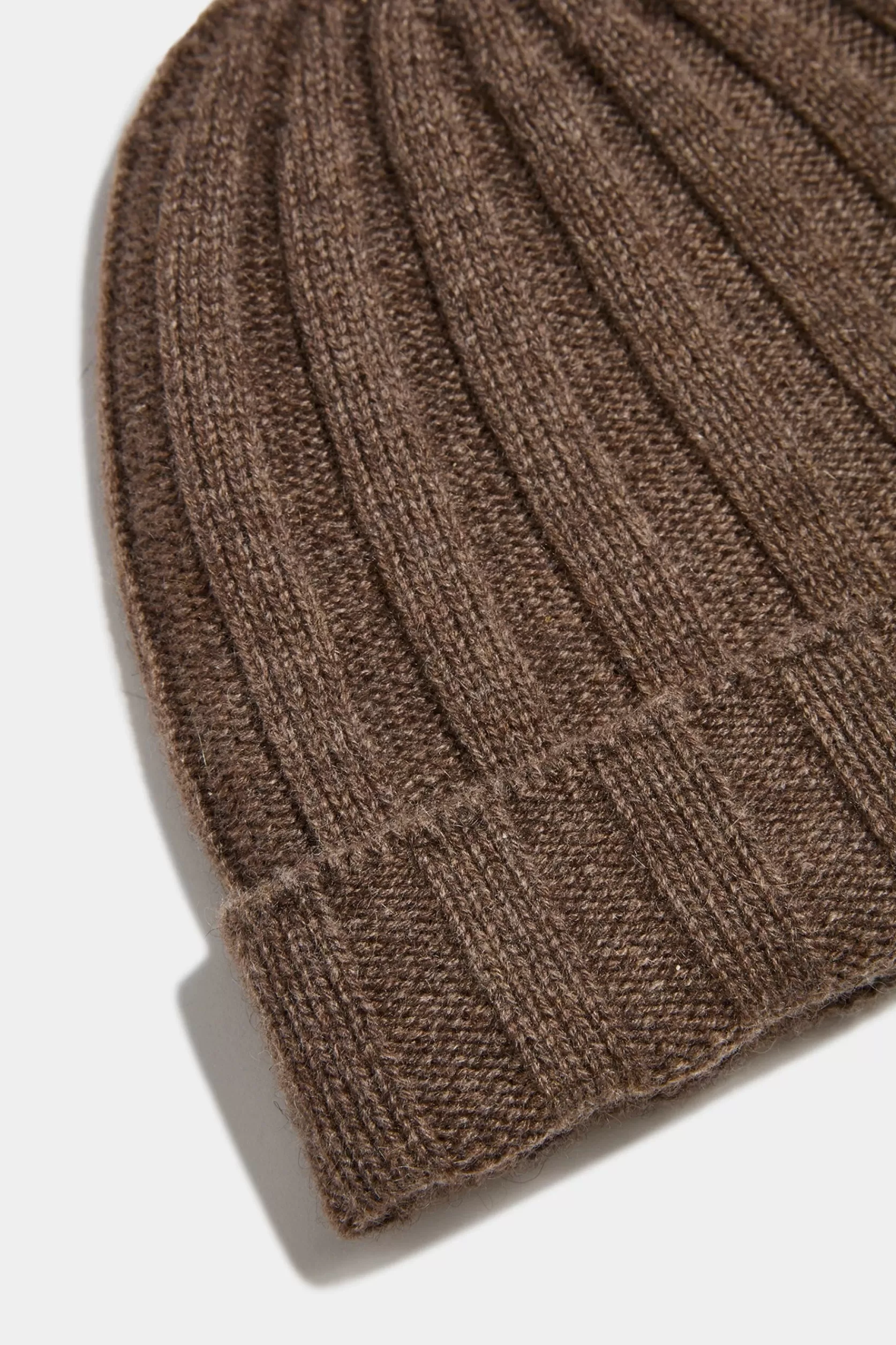 Bonnet En Maille Côtelée En Cachemire Marron - Made In Italy>Pini Parma Hot