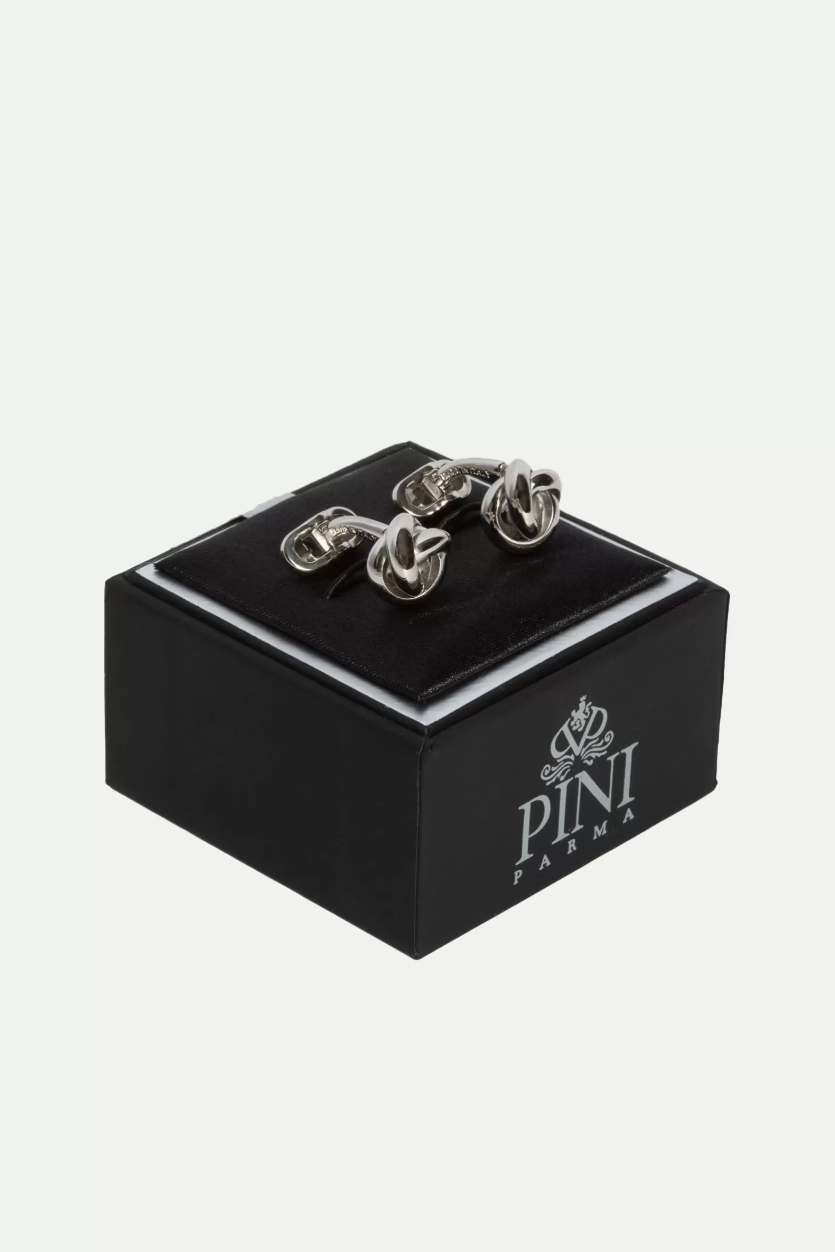Boutons De Manchette En Argent Avec Noeud - Made In Italy>Pini Parma New