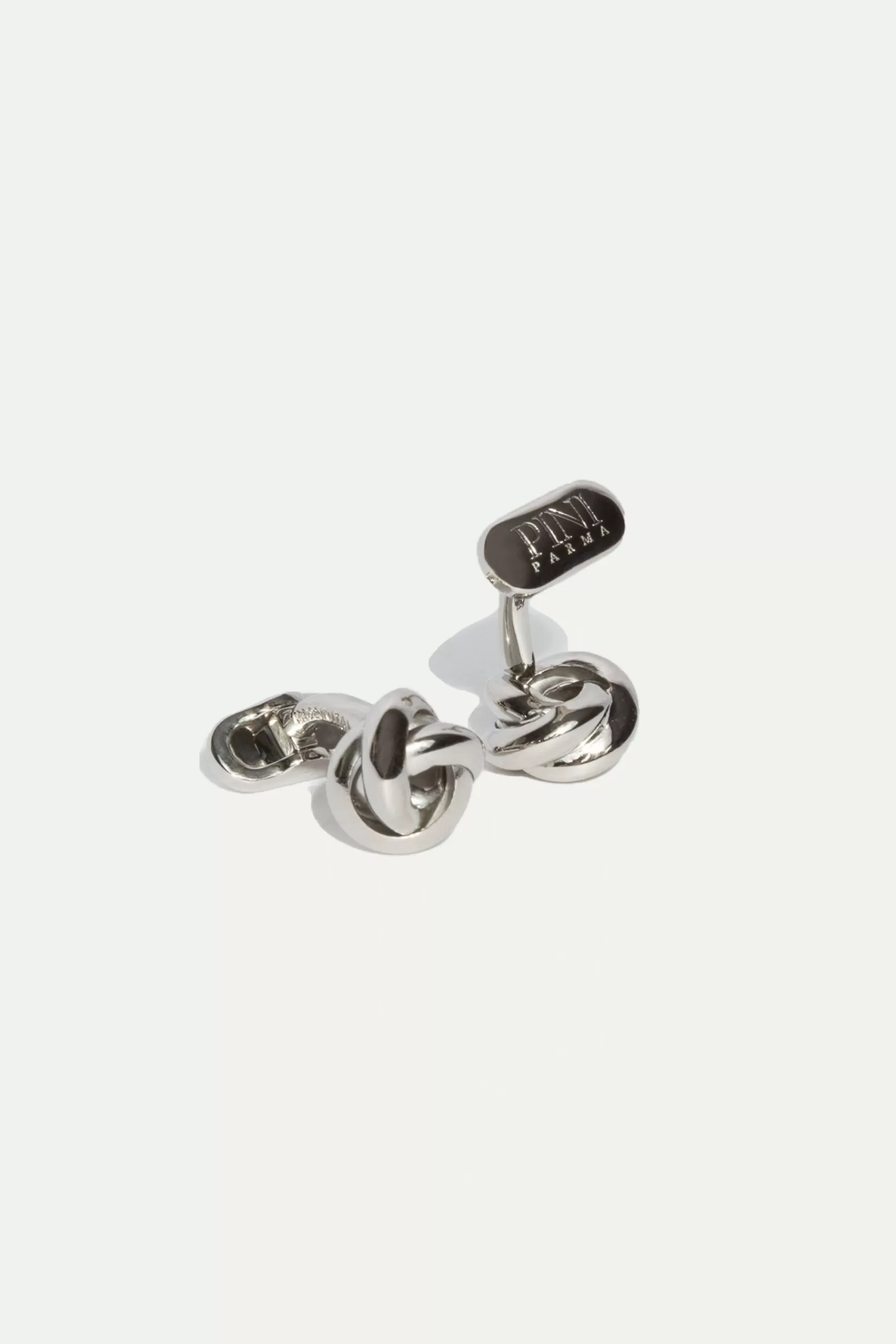 Boutons De Manchette En Argent Avec Noeud - Made In Italy>Pini Parma New