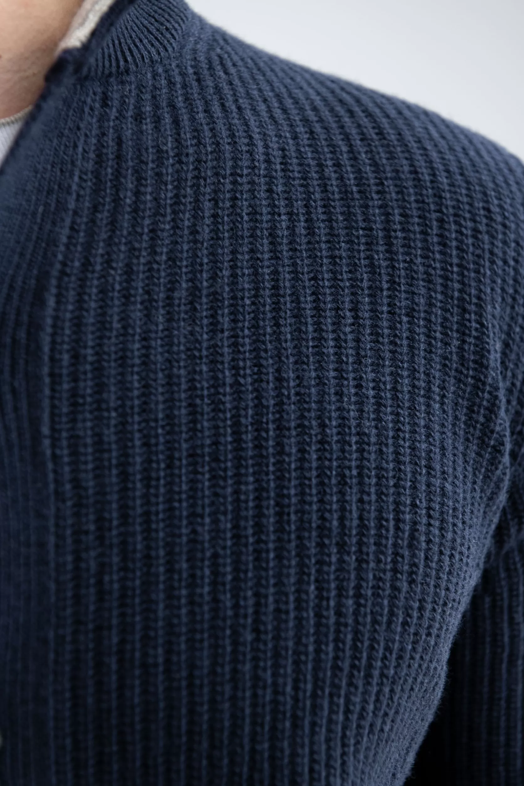 Cardigan Côtelé Bleu En Mélange De Cachemire – Made In Italy>Pini Parma Clearance