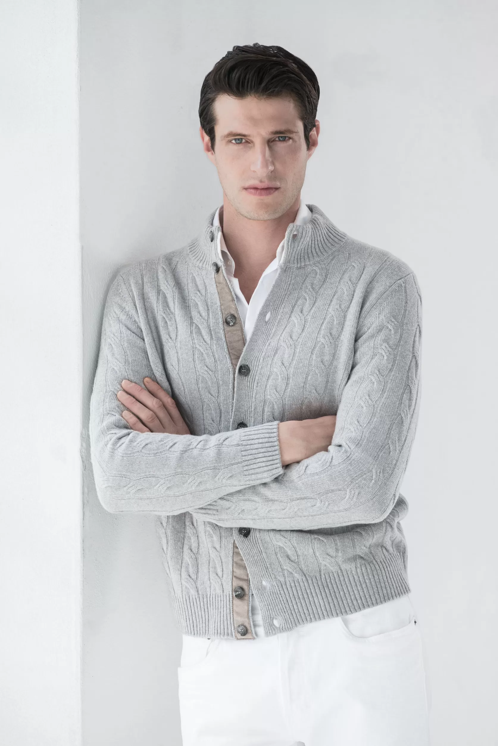 Cardigan En Maille Torsadée – Made In Italy>Pini Parma Fashion