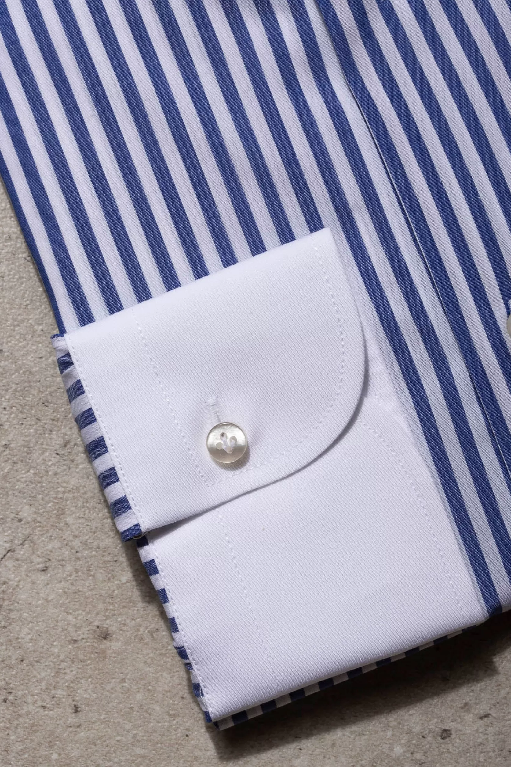 Chemise Col Blanc à Rayures Bleues Limited Edition - Made In Italy>Pini Parma Best