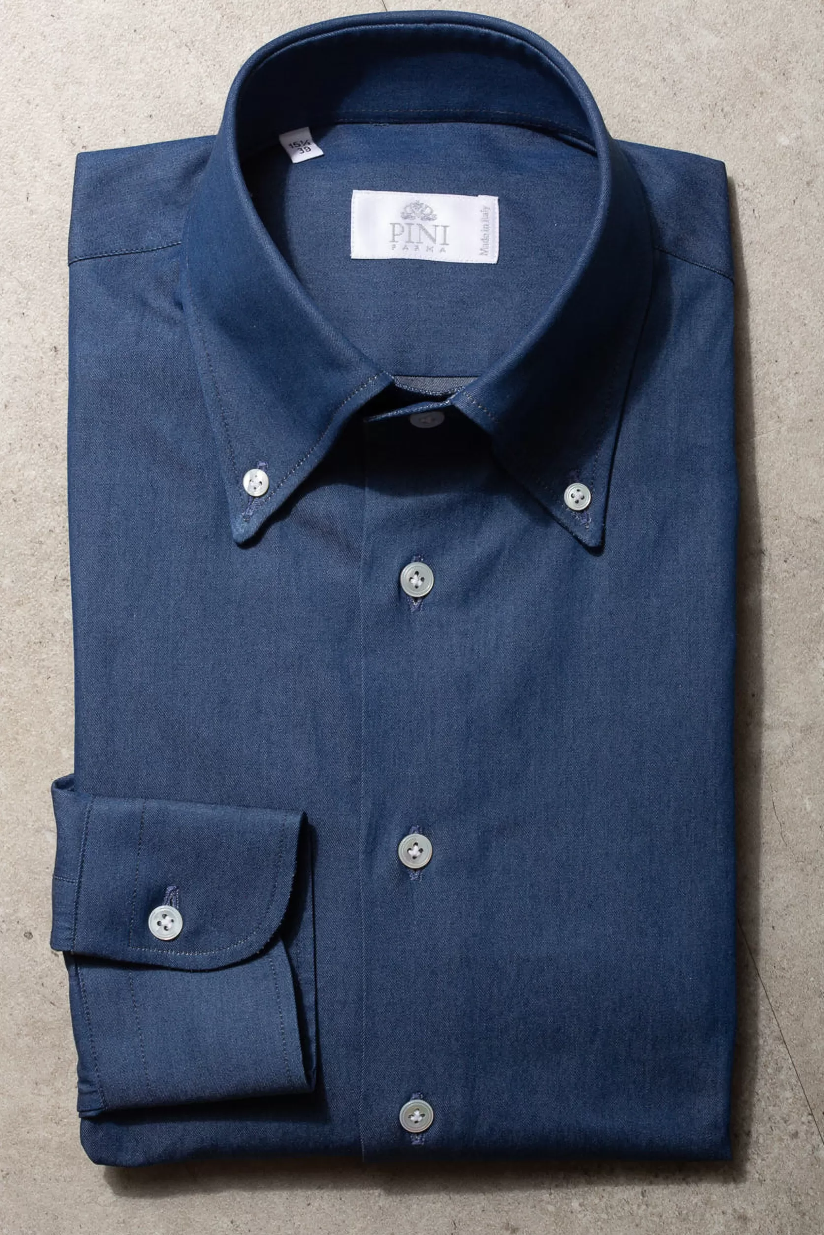 Chemise En Jean Boutonnée « Collection Sartoriale » - Made In Italy>Pini Parma Clearance