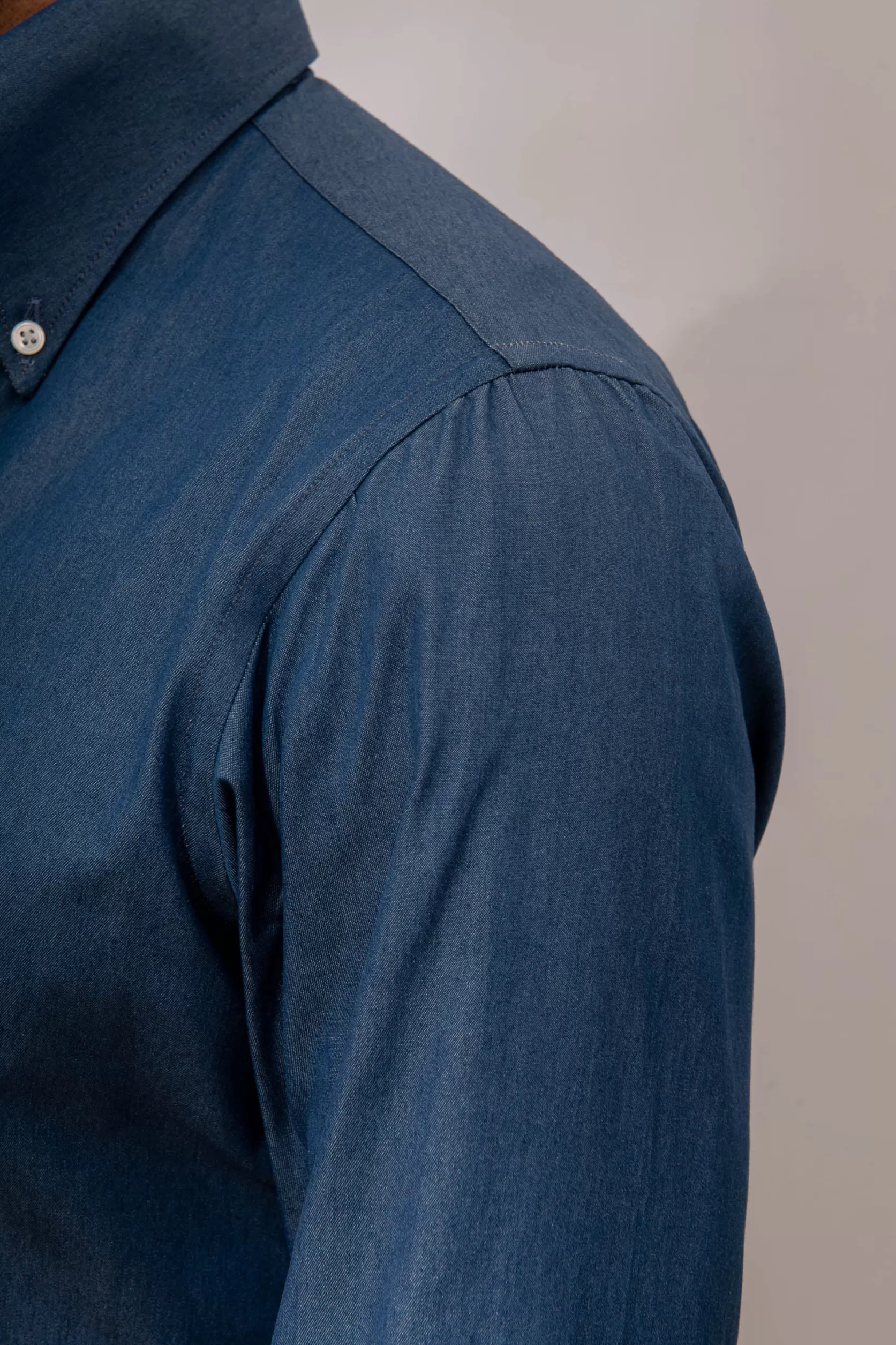 Chemise En Jean Boutonnée « Collection Sartoriale » - Made In Italy>Pini Parma Clearance
