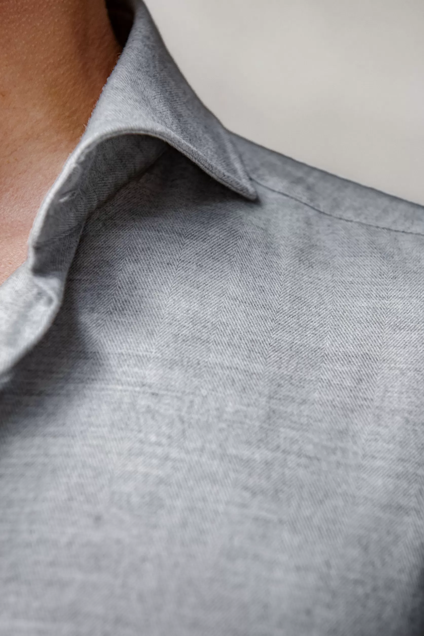 Chemise à Chevrons En Coton Et Tencel™ - Made In Italy>Pini Parma New
