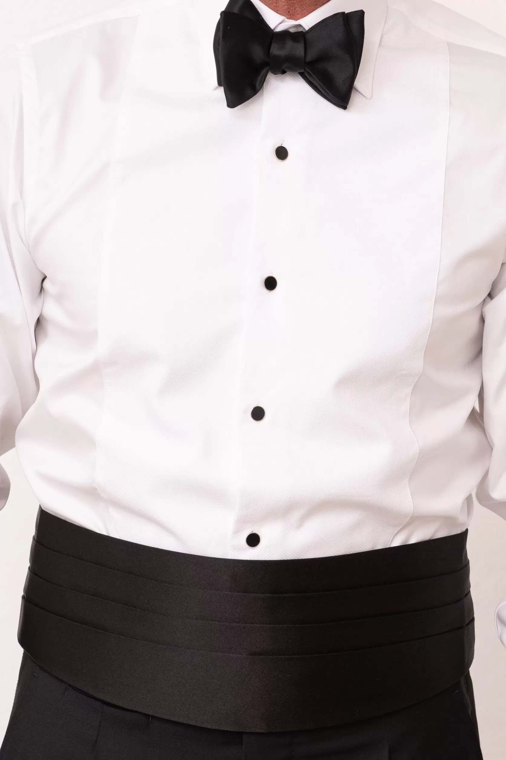 Chemise Smoking Blanche En Piqué Avec Bavette Devant - Made In Italy>Pini Parma Cheap