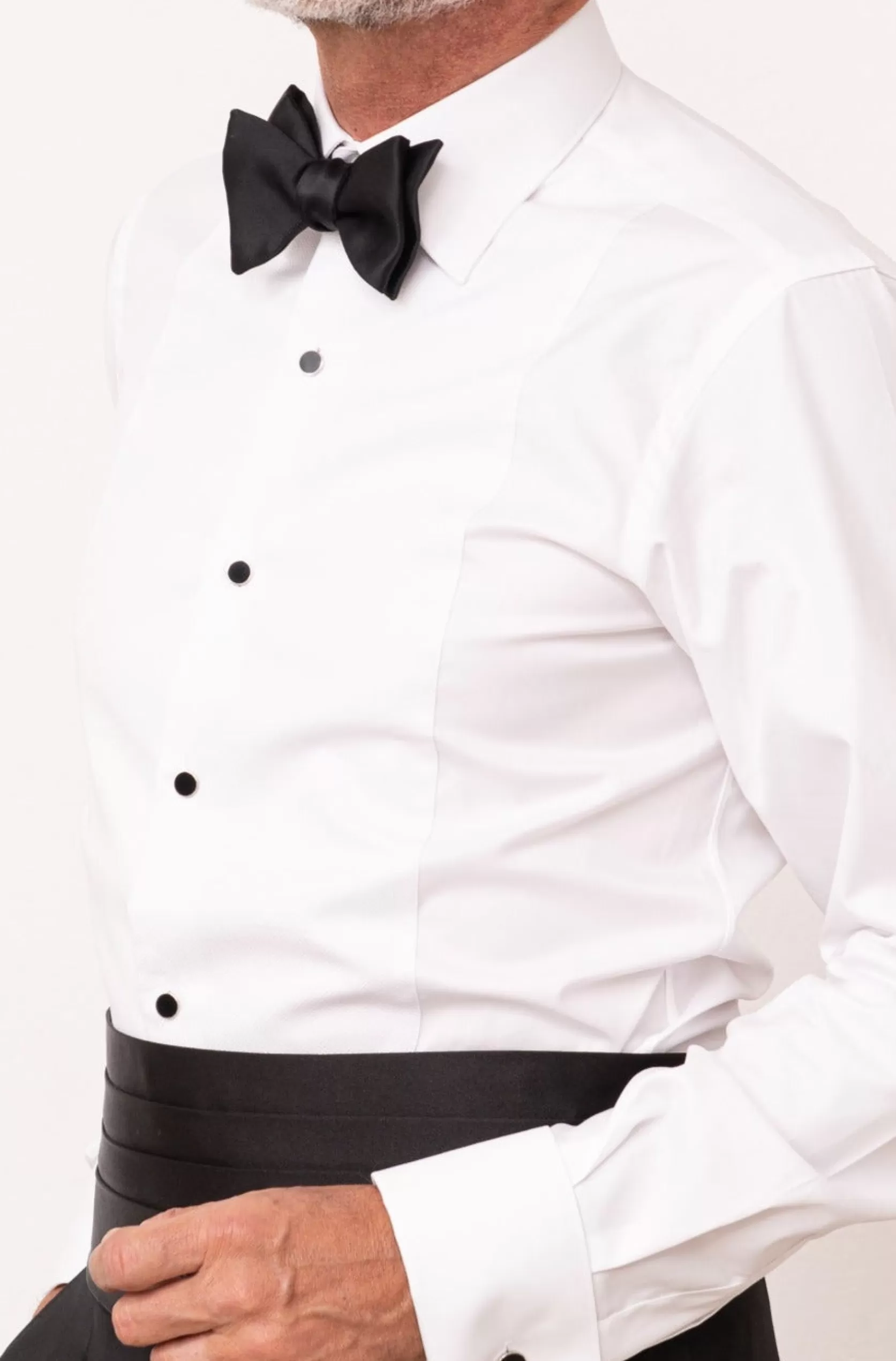 Chemise Smoking Blanche En Piqué Avec Bavette Devant - Made In Italy>Pini Parma Cheap