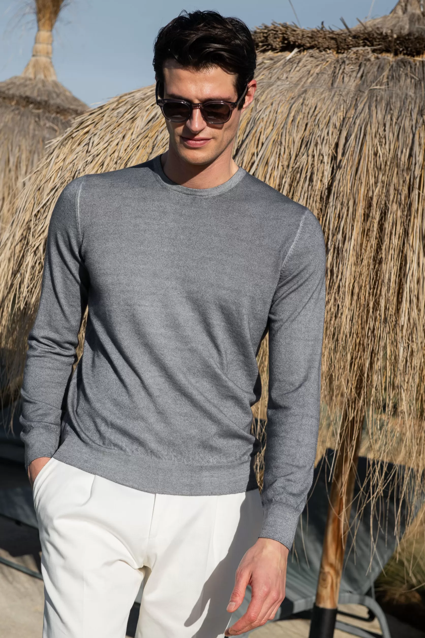 Col Rond En Cachemire Super Léger – Fabriqué En Italie>Pini Parma Sale