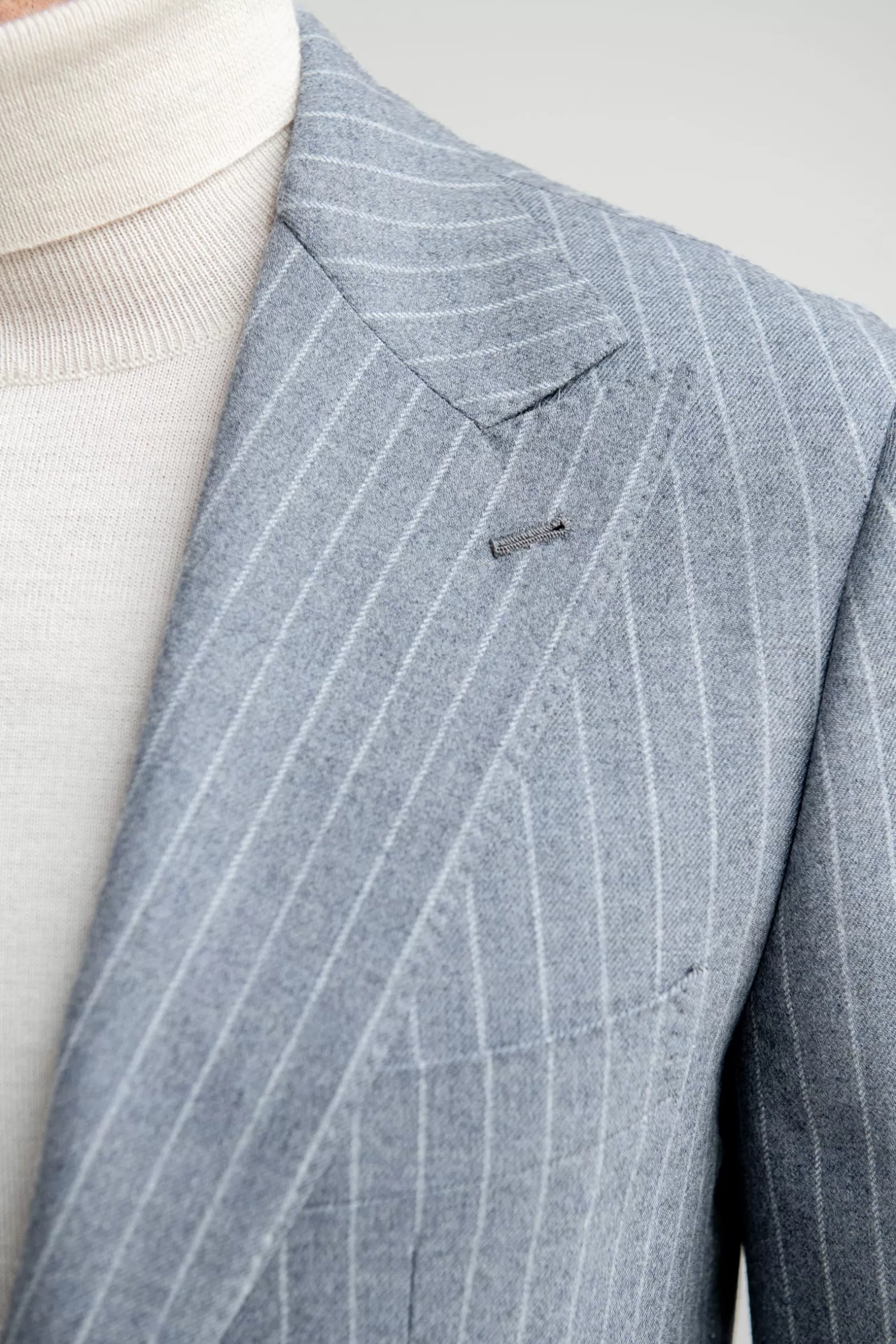 Costume Bleu Rayé En Laine Super 130's - Made In Italy>Pini Parma Cheap