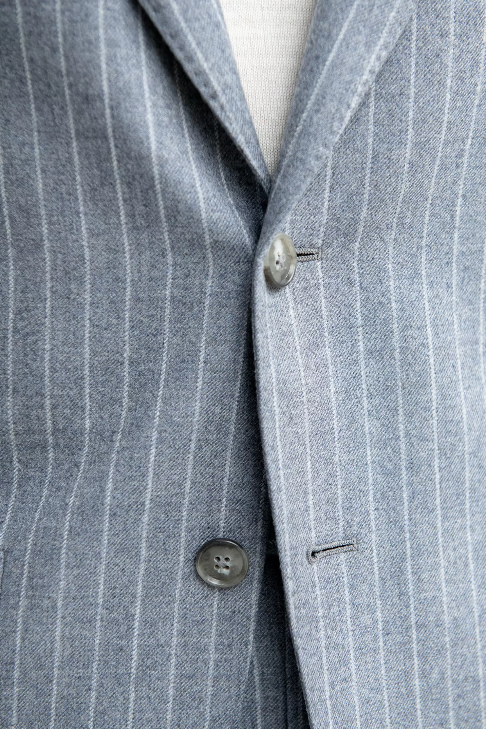Costume Bleu Rayé En Laine Super 130's - Made In Italy>Pini Parma Cheap