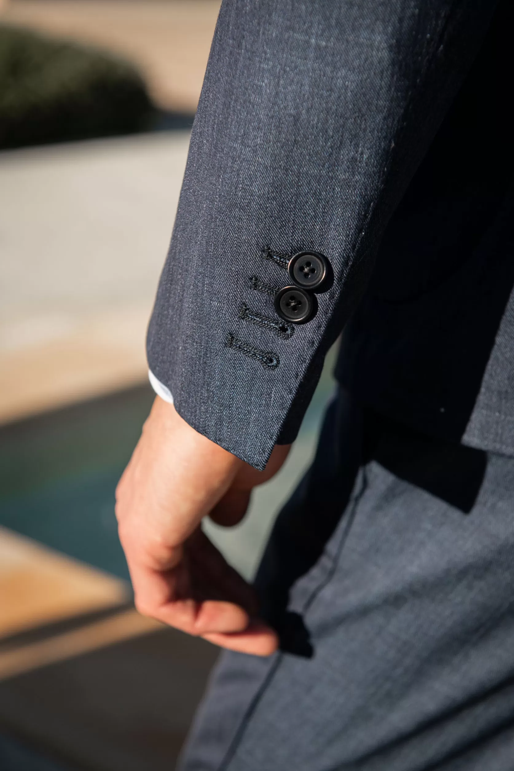 Costume Croisé Denim En Tissu Loro Piana - Made In Italy>Pini Parma Store