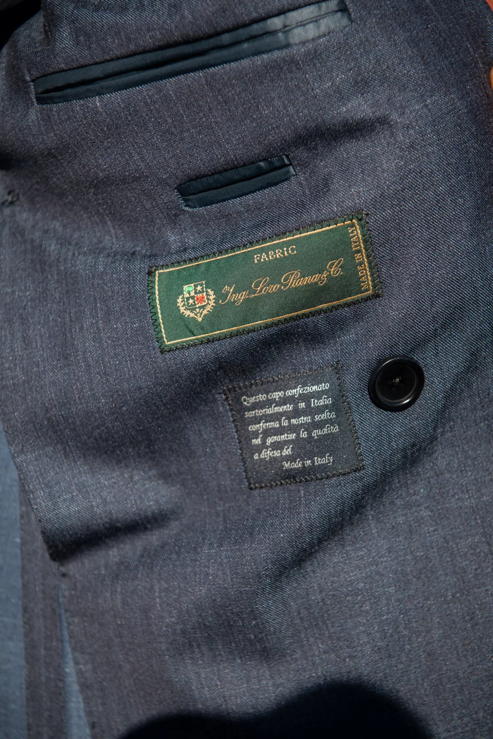 Costume Croisé Denim En Tissu Loro Piana - Made In Italy>Pini Parma Store