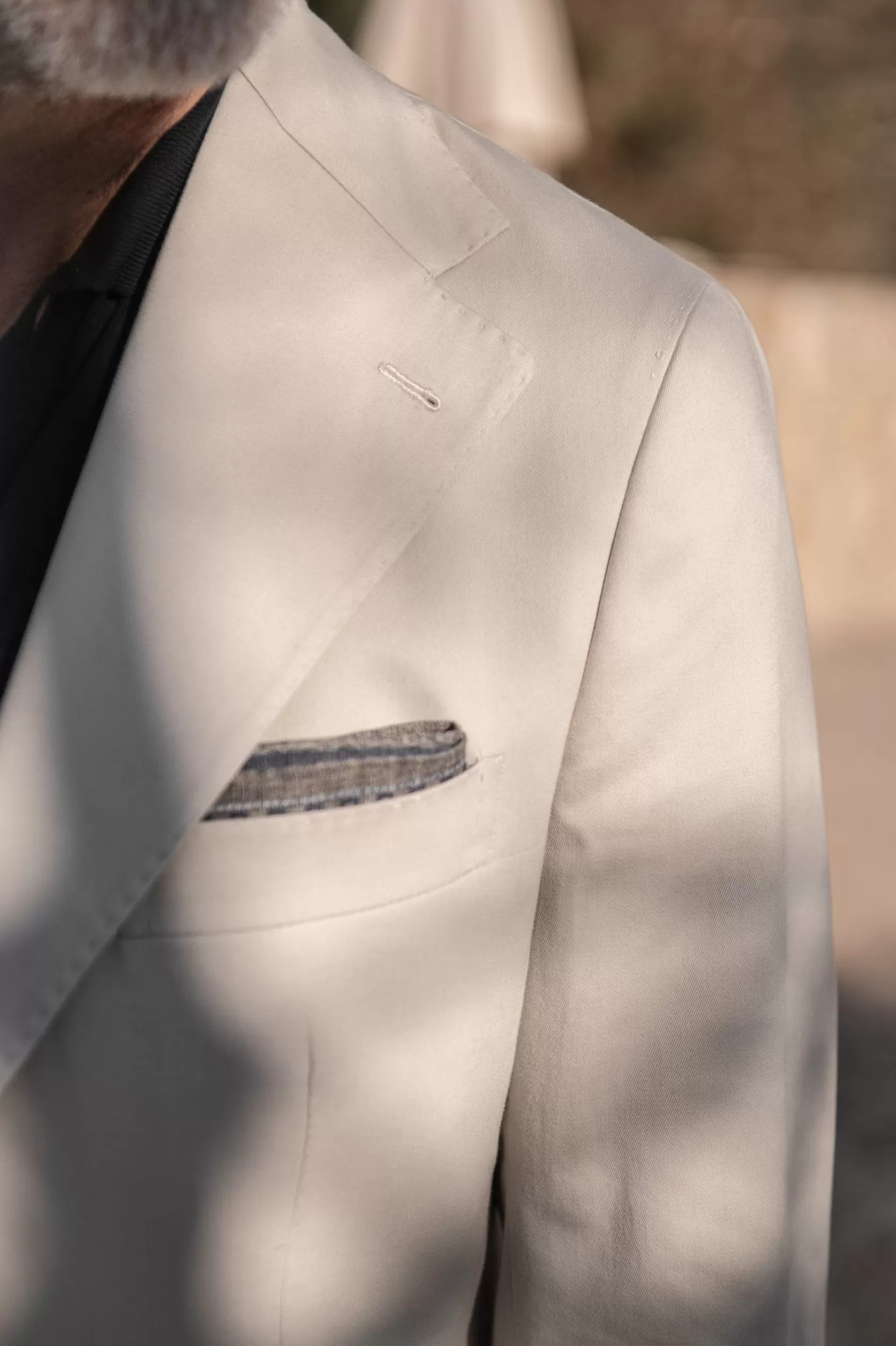 Costume En Coton Et Cachemire Blanc Cassé - Made In Italy>Pini Parma Fashion