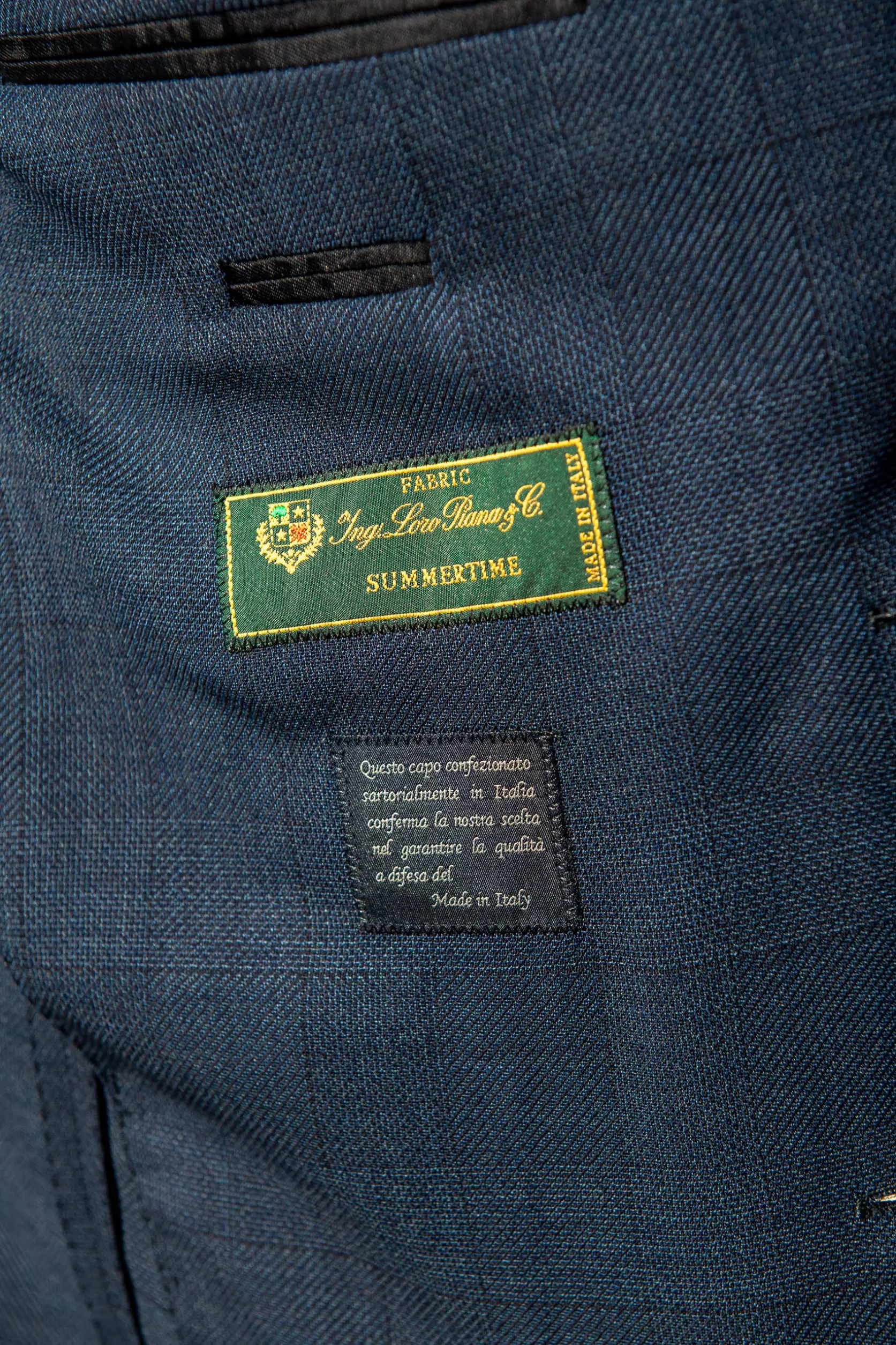 Costume Prince De Galles Bleu En Laine Loro Piana " Soragna Capsule Collection" - Made In Italy>Pini Parma Discount
