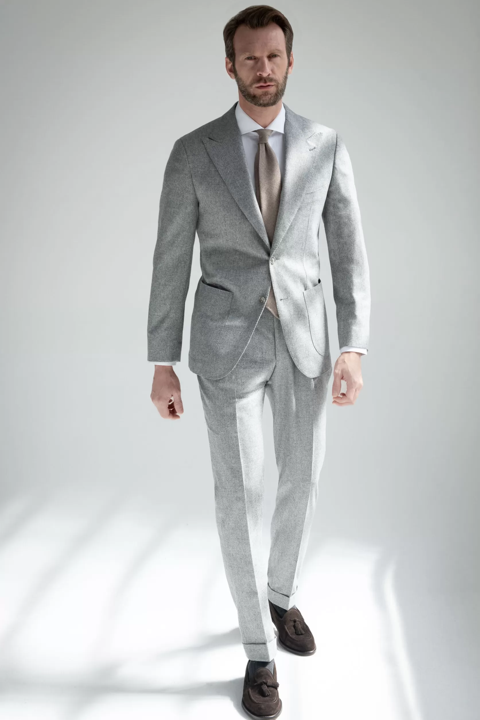 Costume Prince De Galles Gris « Soragna Capsule Collection » - Made In Italy>Pini Parma Flash Sale