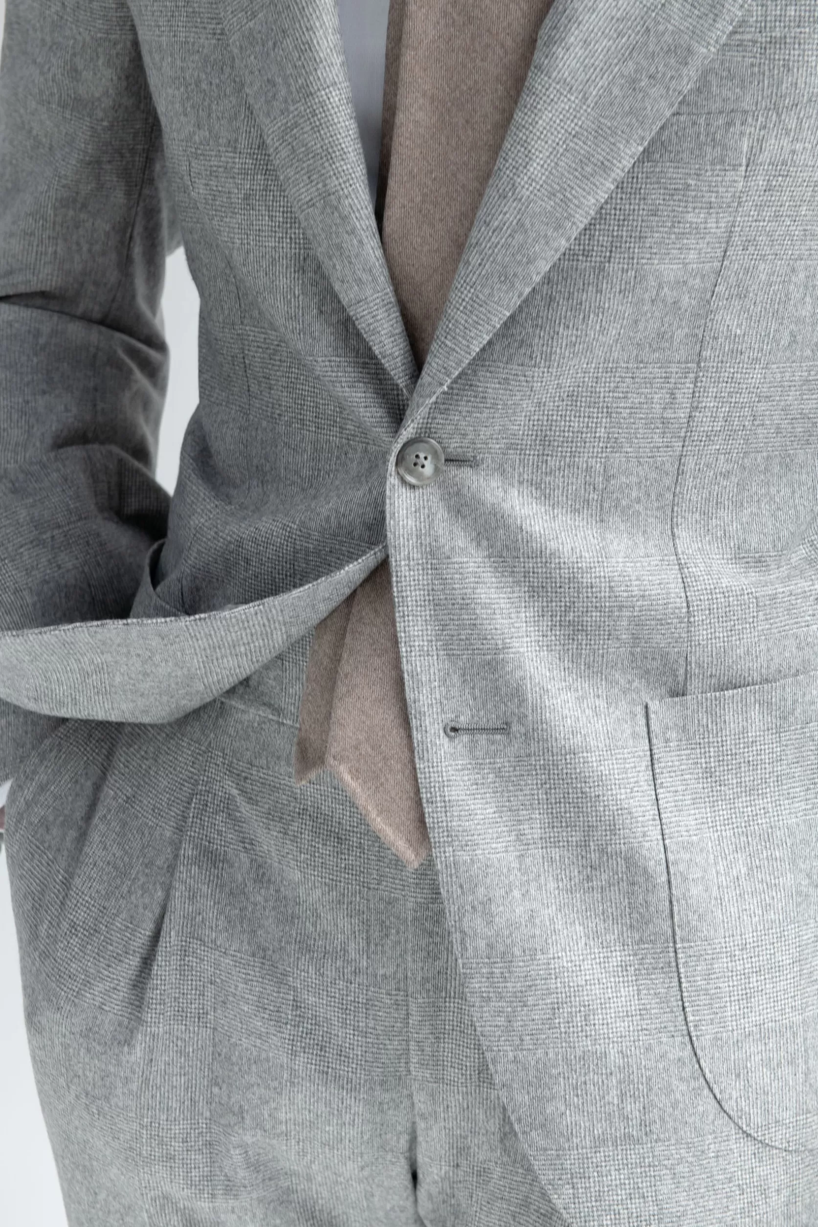 Costume Prince De Galles Gris « Soragna Capsule Collection » - Made In Italy>Pini Parma Flash Sale