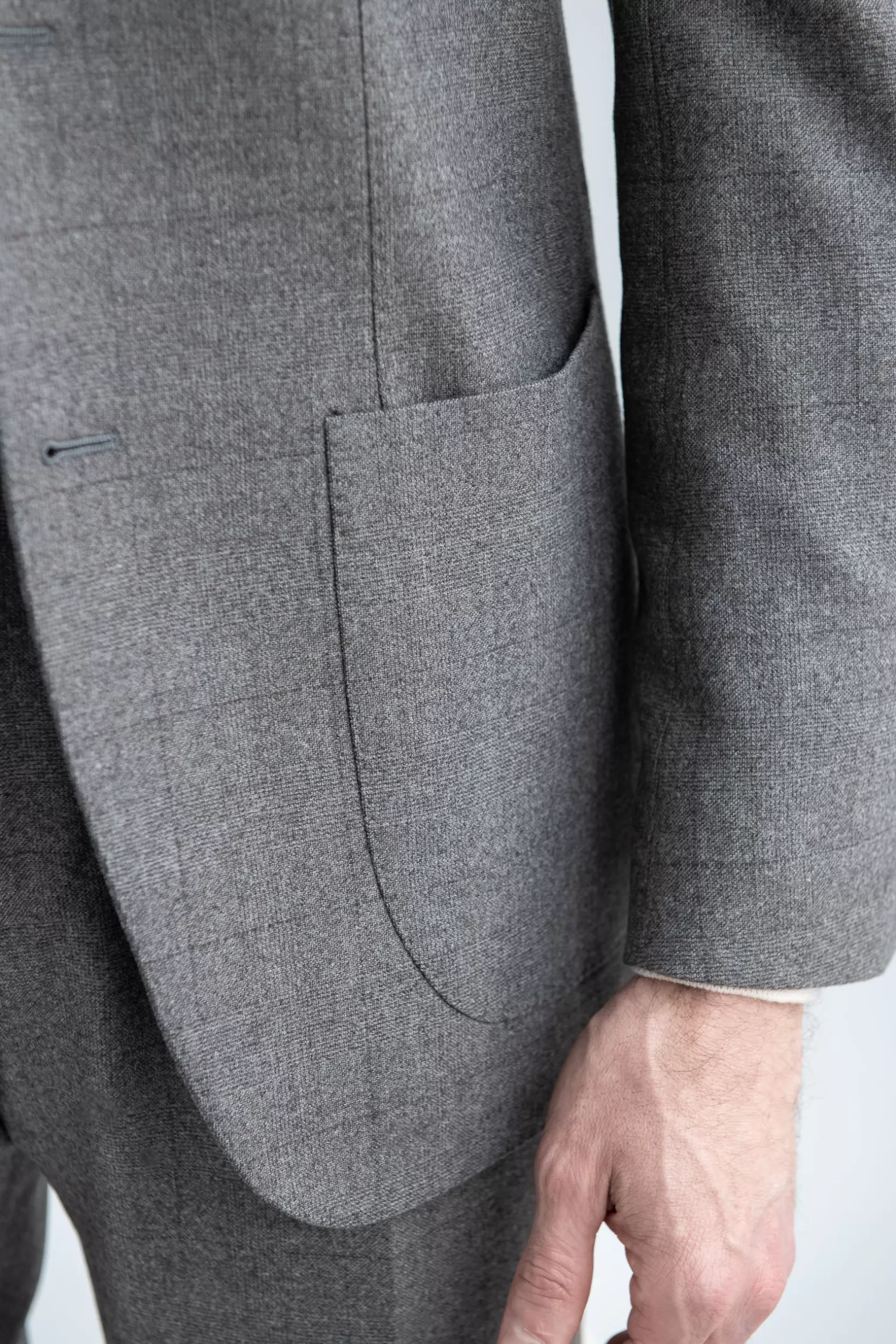 Costume Prince De Galles Taupe En Laine Loro Piana - Made In Italy>Pini Parma Hot