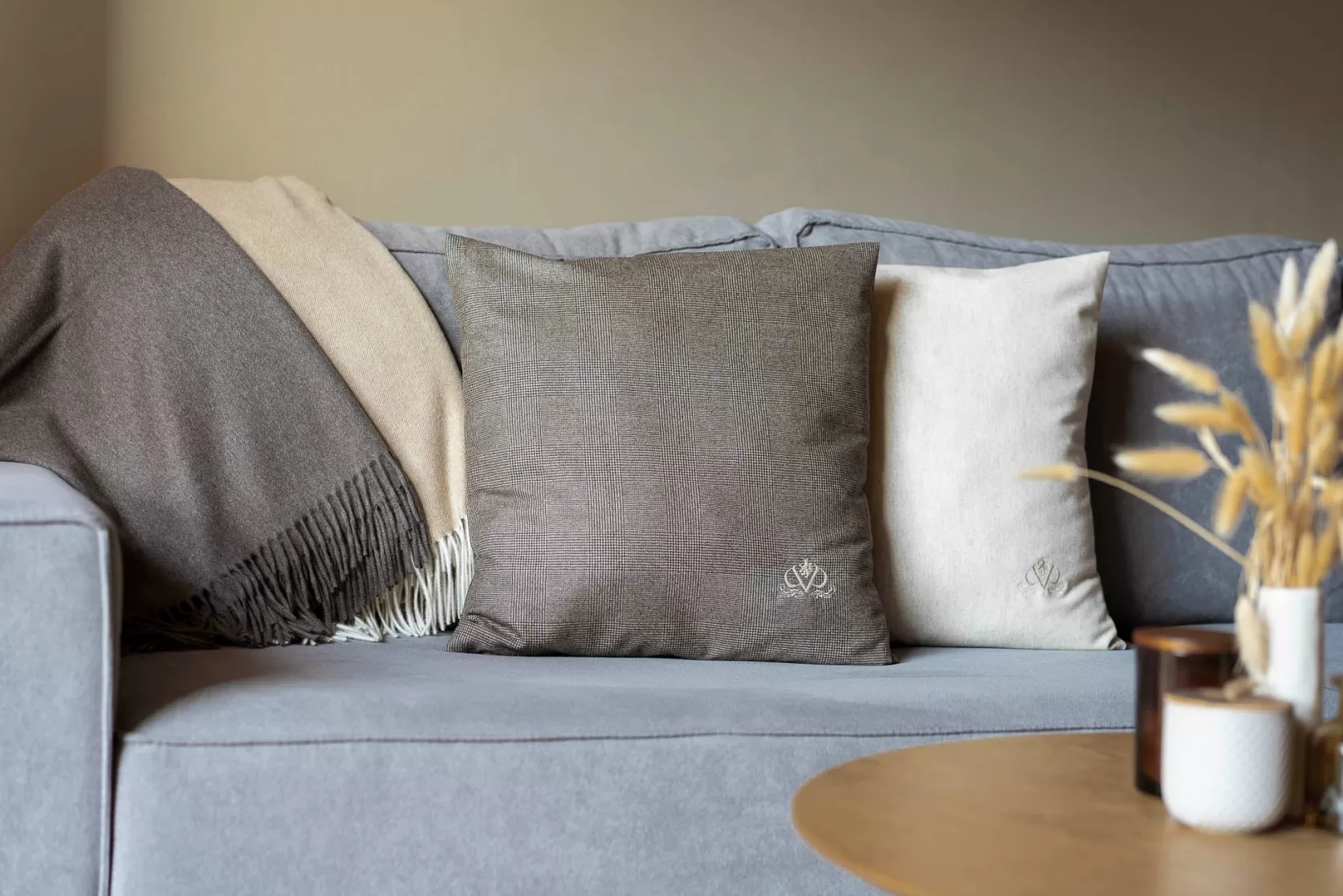 Coussin En Laine Prince De Galles - Made In Italy>Pini Parma Store