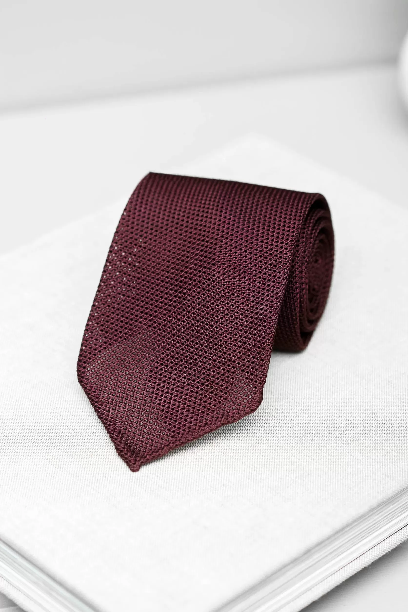 Cravate En Soie Grenadine Bordeaux - Fabriquée à La Main En Italie>Pini Parma Best Sale