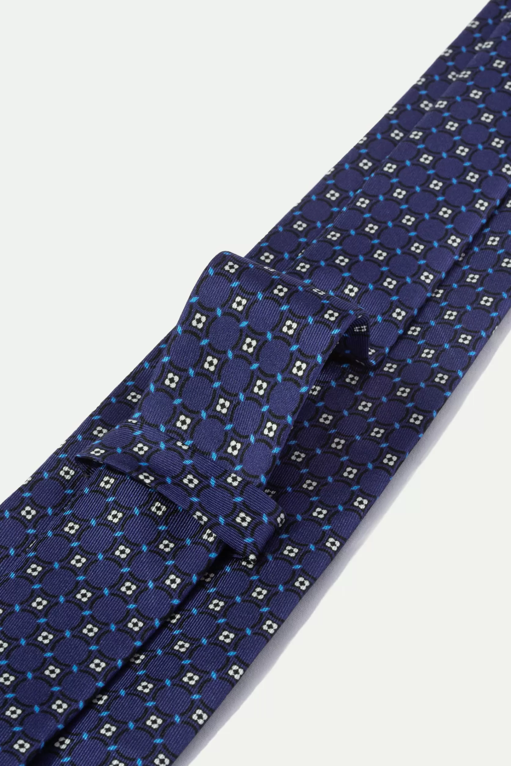 Cravate Fantaisie En Soie Imprimée Bleu - Made In Italy>Pini Parma Discount