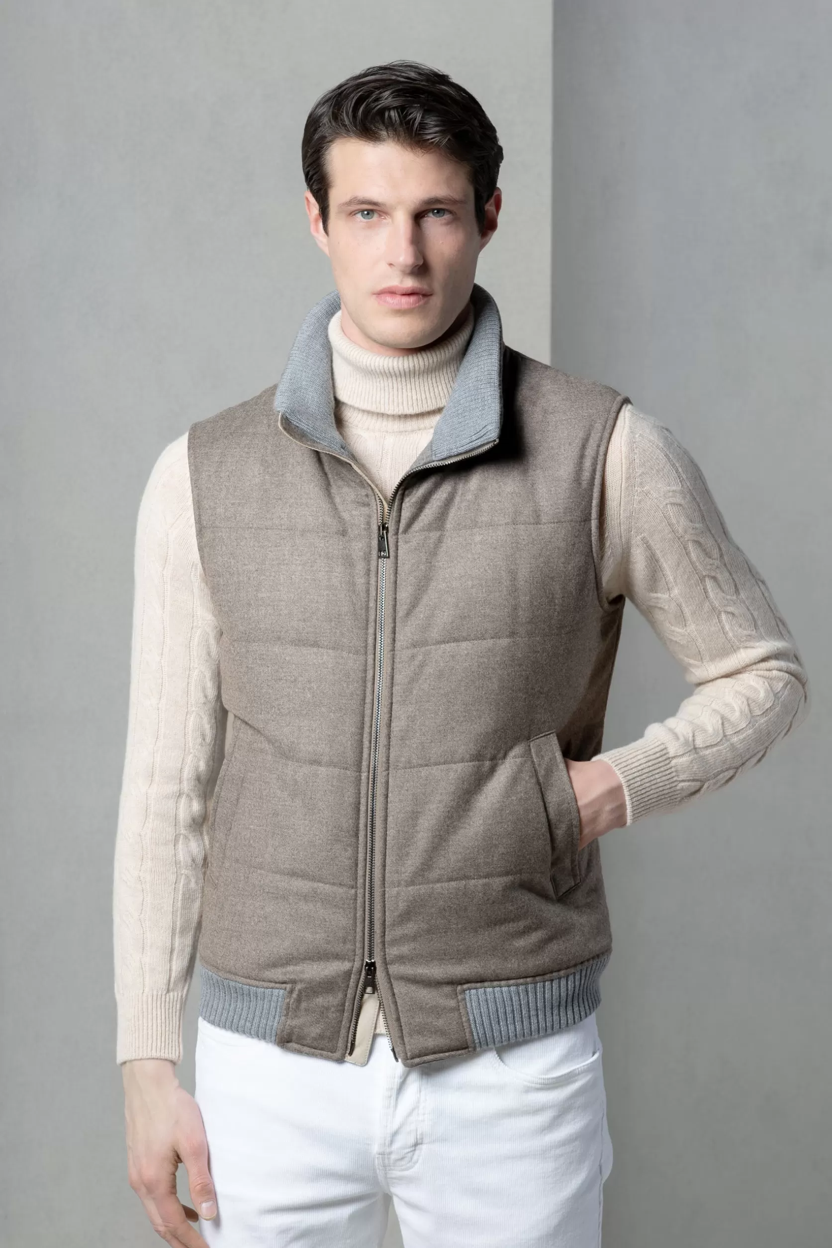Doudoune Sans Manches En Laine Et Cachemire Loro Piana – Made In Italy>Pini Parma Shop