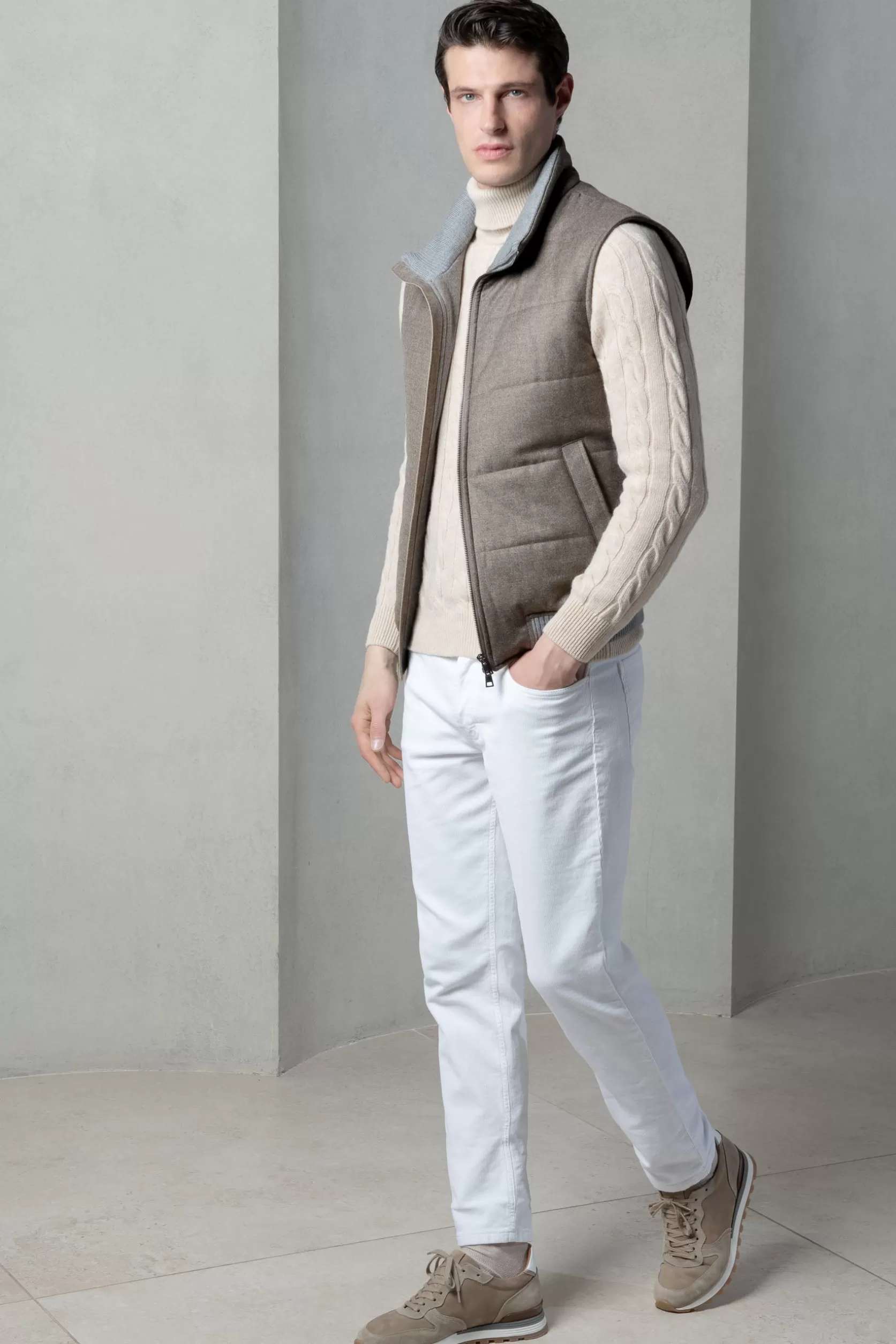Doudoune Sans Manches En Laine Et Cachemire Loro Piana – Made In Italy>Pini Parma Shop