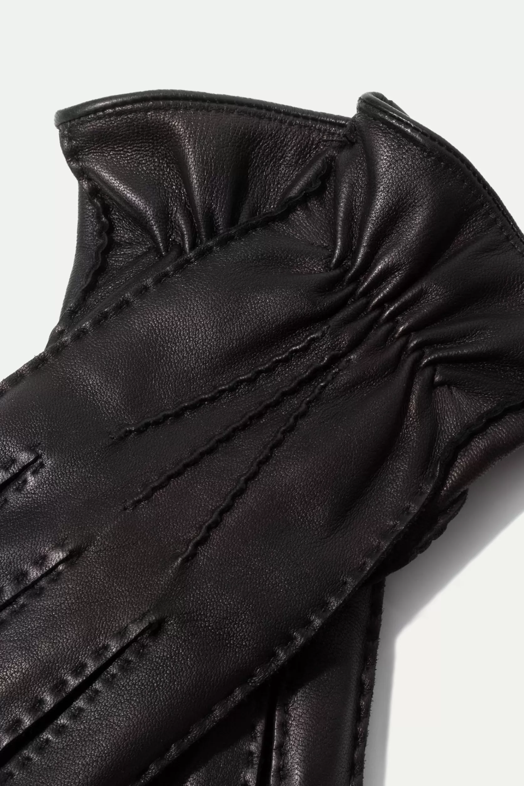 Gants En Cuir De Cerf Doublés De Cachemire Noir - Made In Italy>Pini Parma Shop