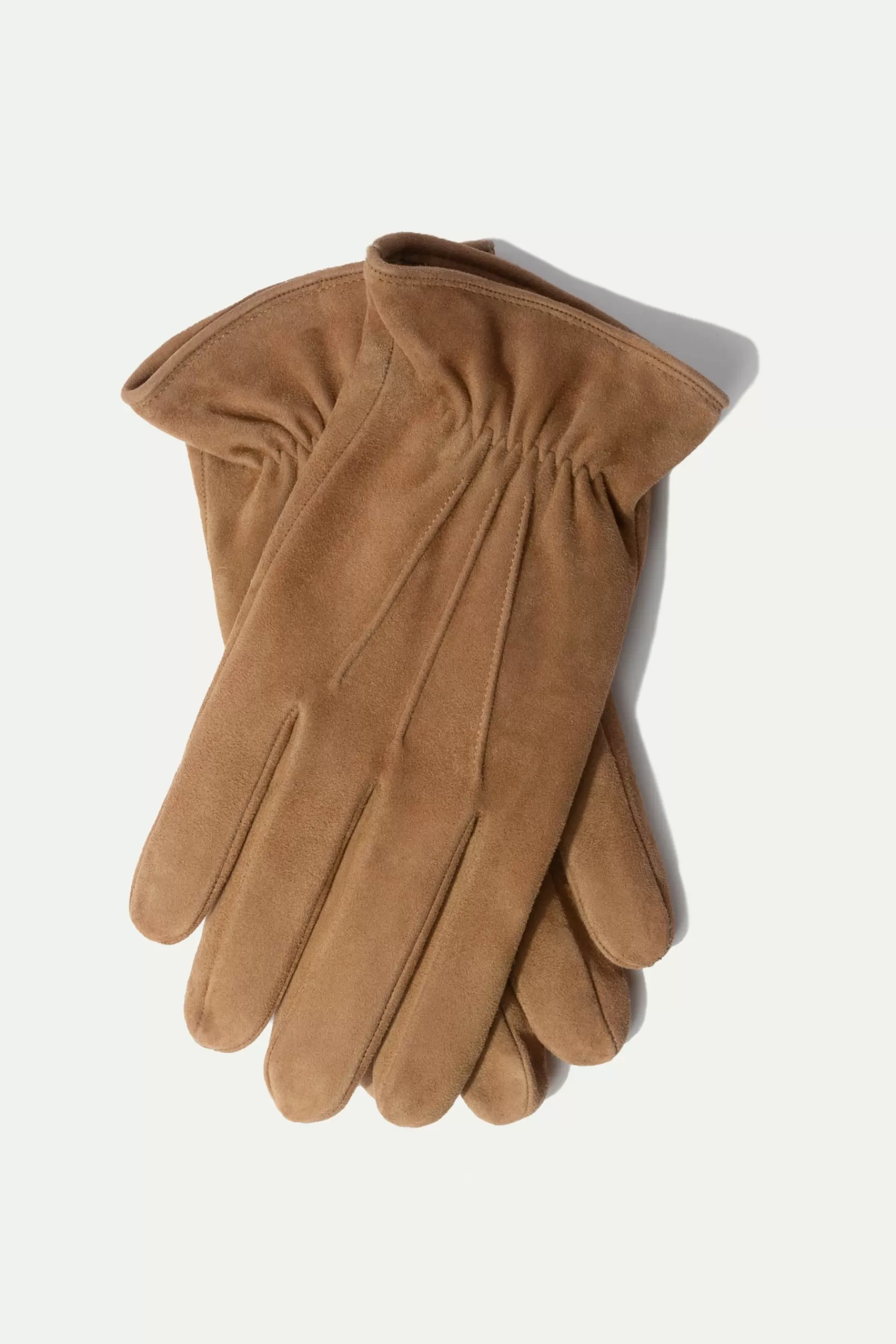 Gants En Daim Doublés De Cachemire Avana - Made In Italy>Pini Parma Shop