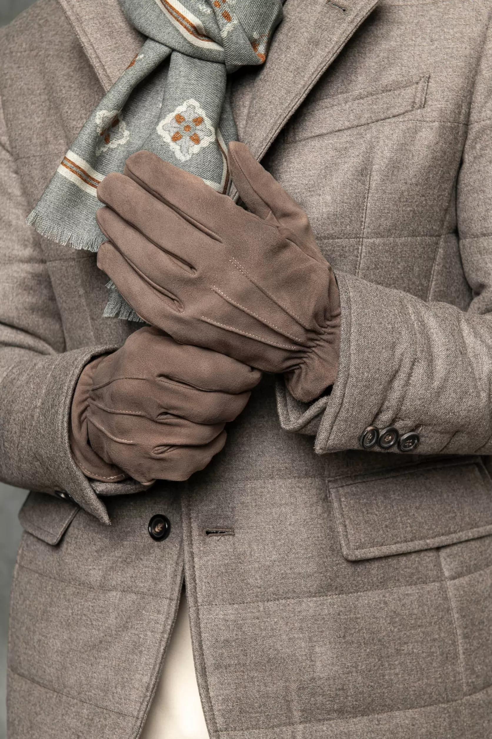 Gants En Daim Doublés De Cachemire - Made In Italy>Pini Parma Online