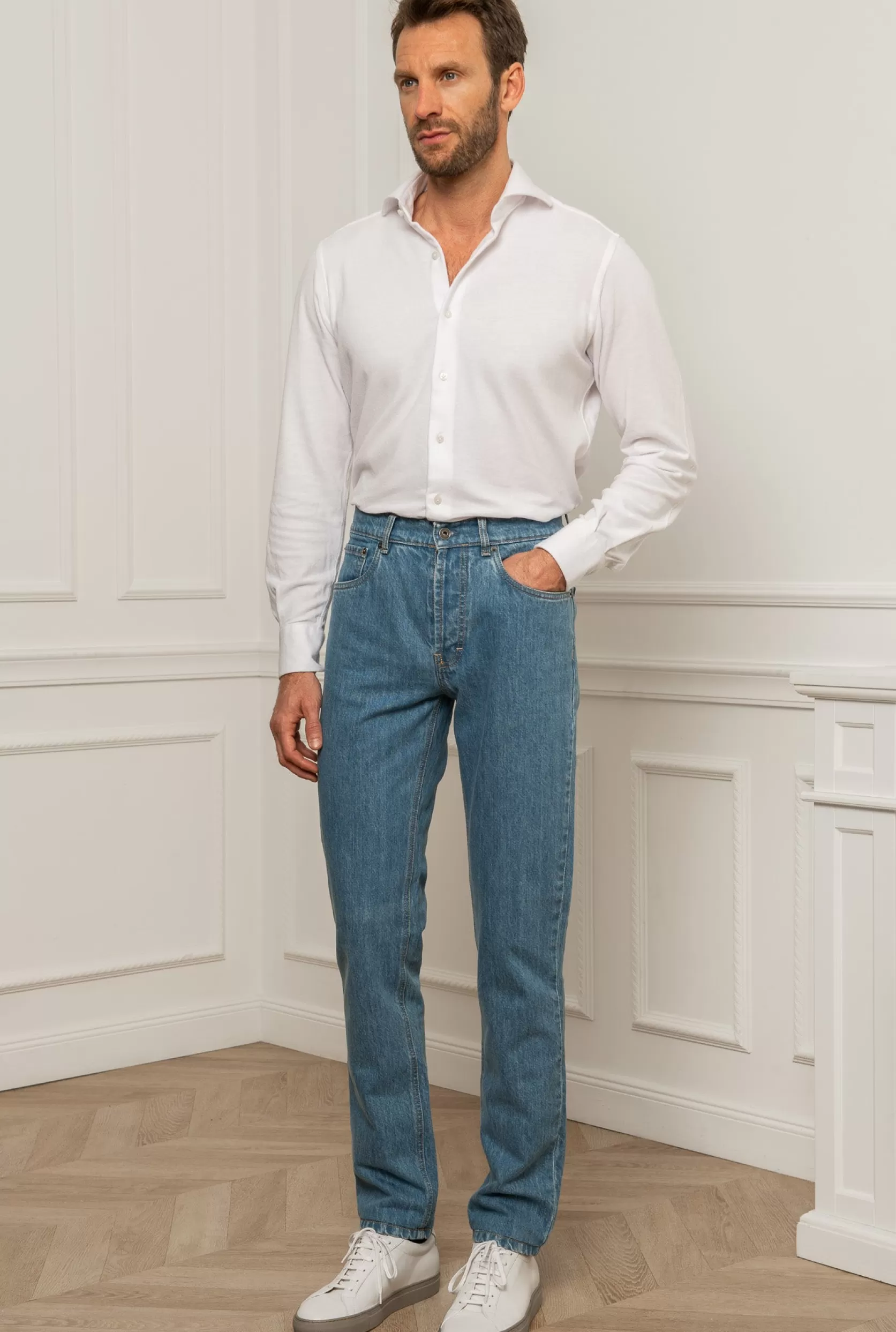Jean Décoloré - Coton Candiani - Made In Italy>Pini Parma Hot