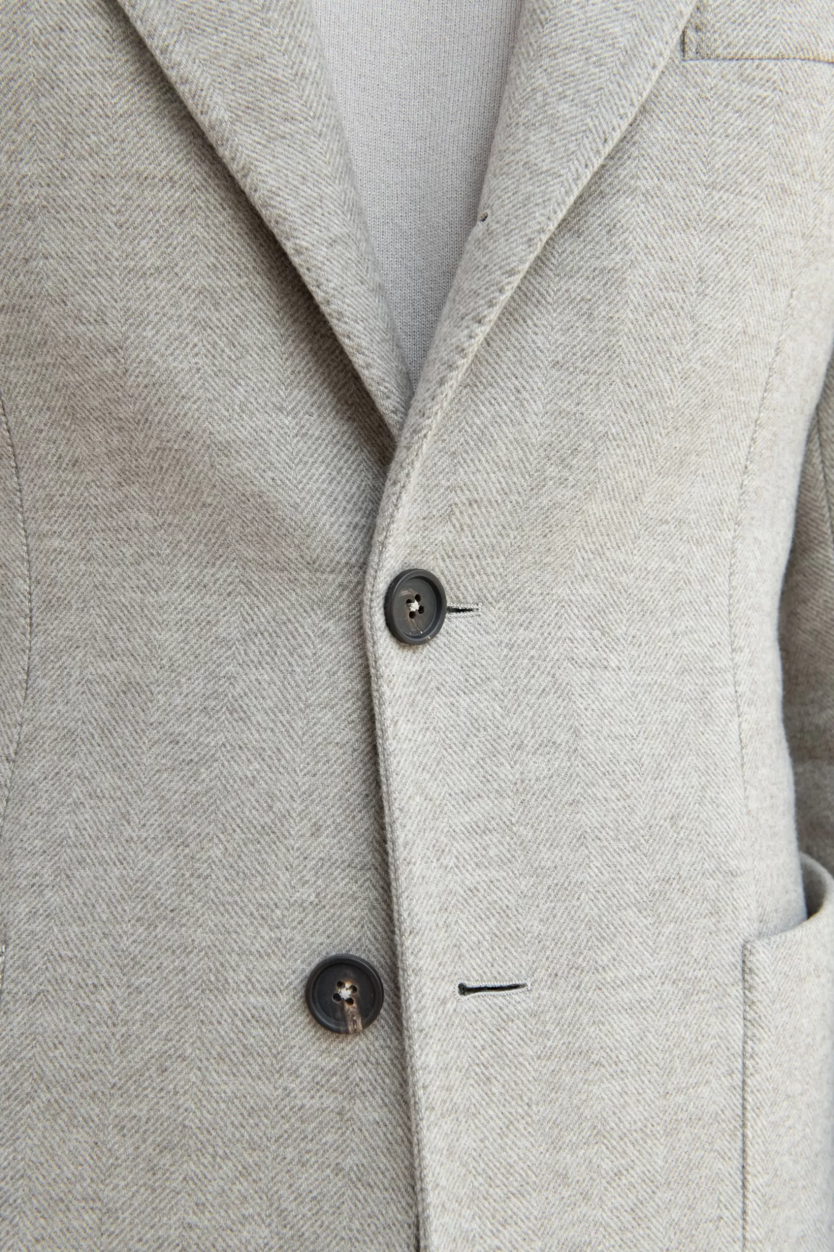 Manteau Beige à Revers En Pointe Et Chevrons – Made In Italy>Pini Parma Store