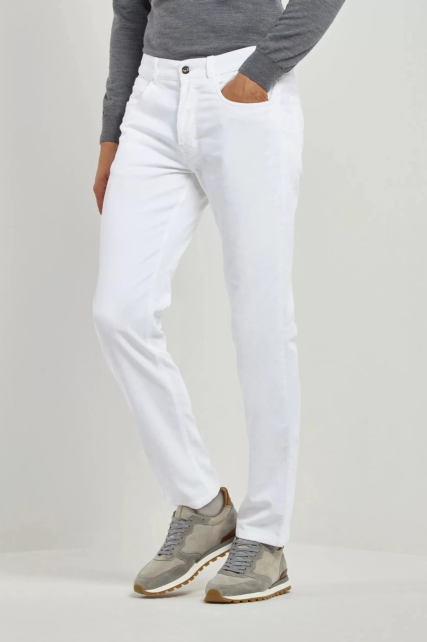 Pantalon 5 Poches En Velours Côtelé - Made In Italy>Pini Parma Best Sale