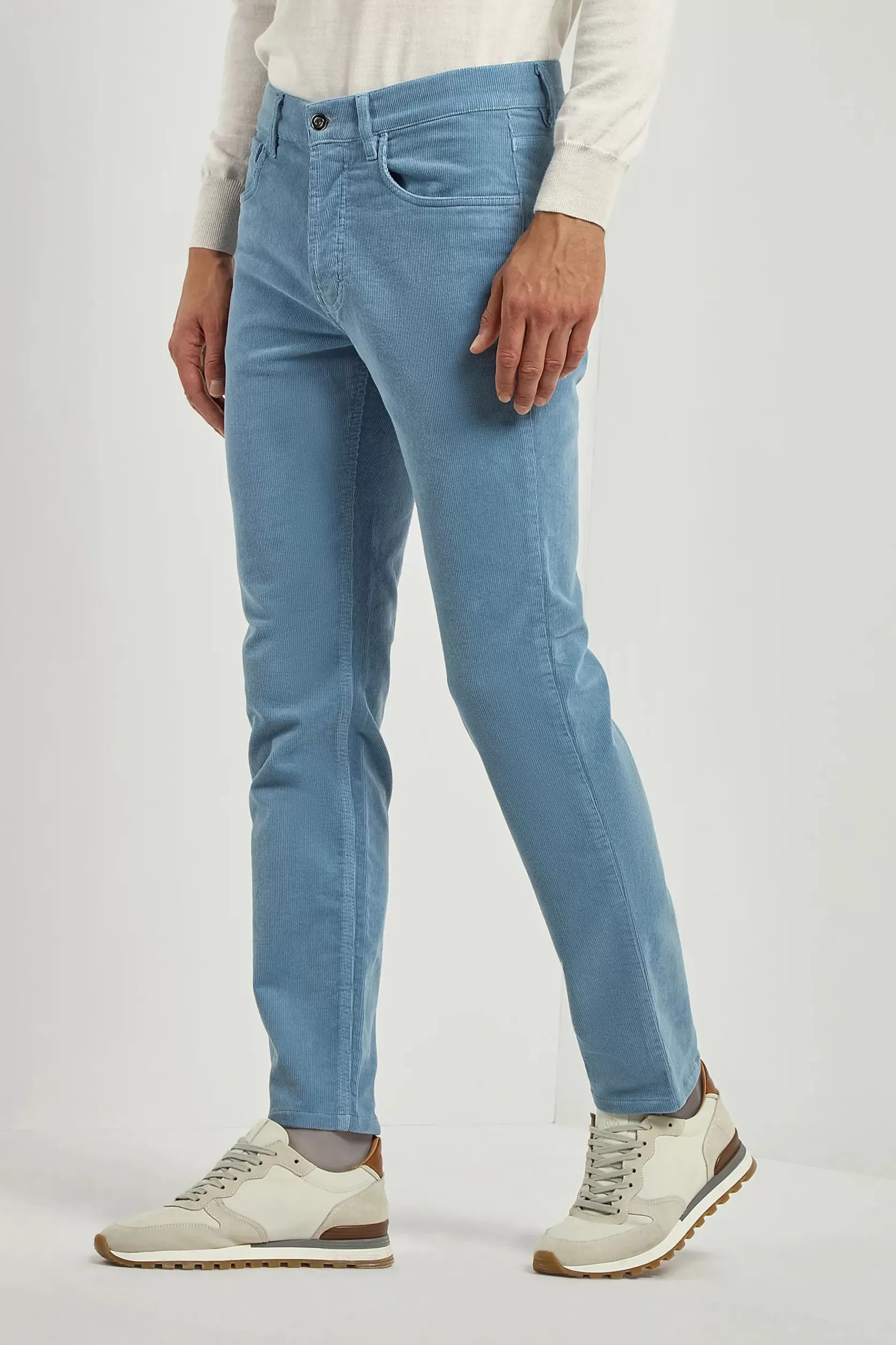 Pantalon 5 Poches En Velours Côtelé - Made In Italy>Pini Parma Best Sale