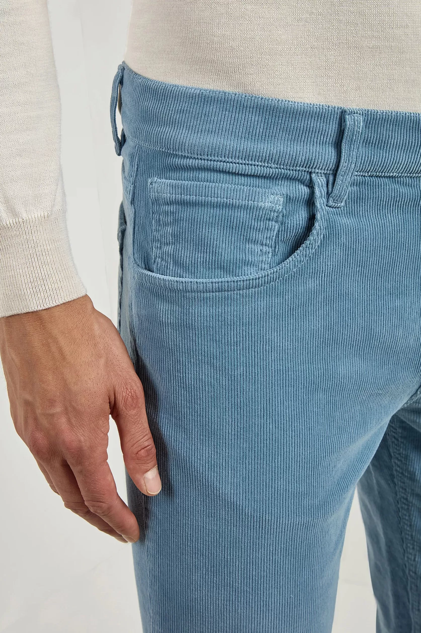 Pantalon 5 Poches En Velours Côtelé - Made In Italy>Pini Parma Best Sale