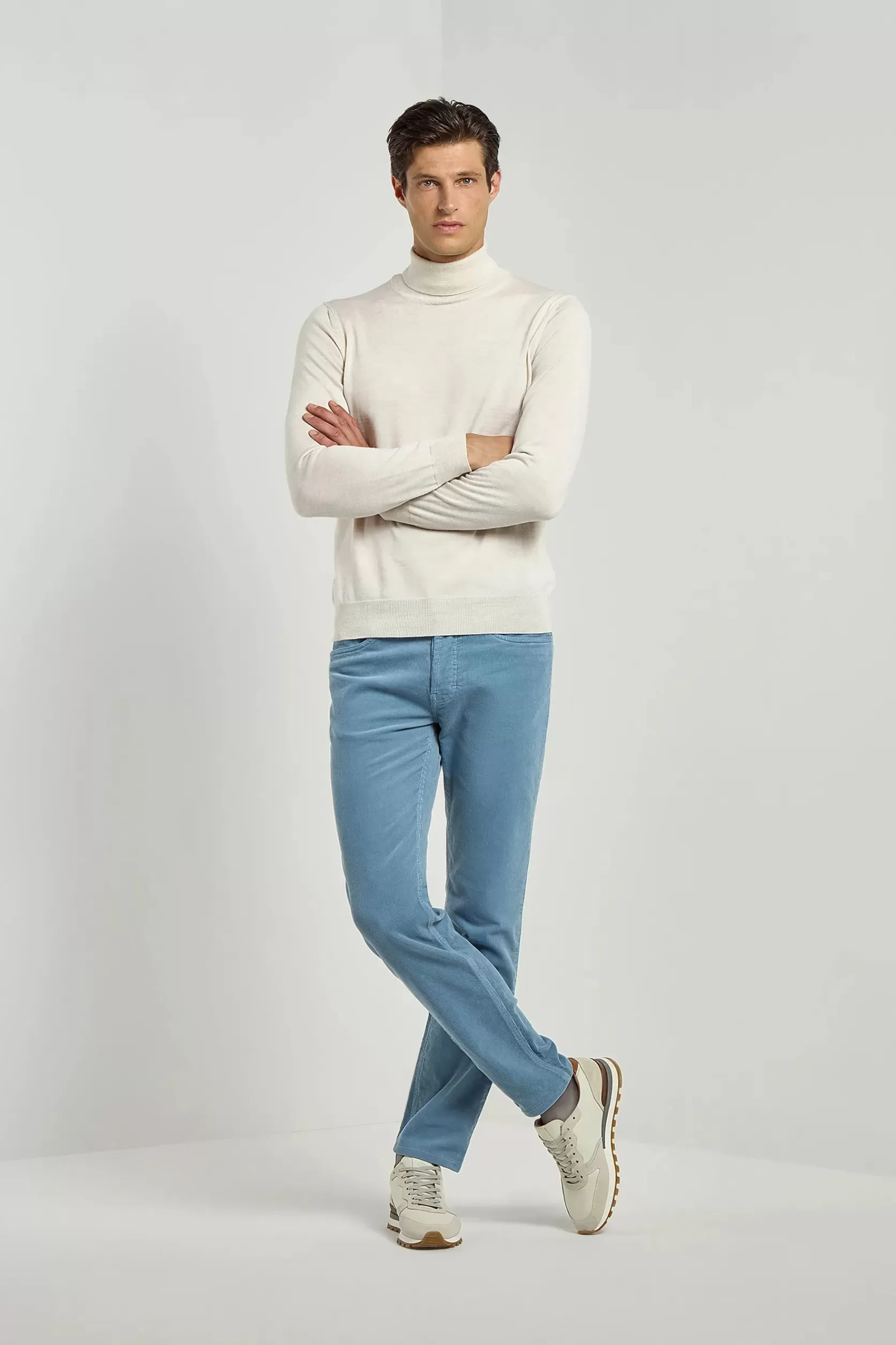 Pantalon 5 Poches En Velours Côtelé - Made In Italy>Pini Parma Best Sale
