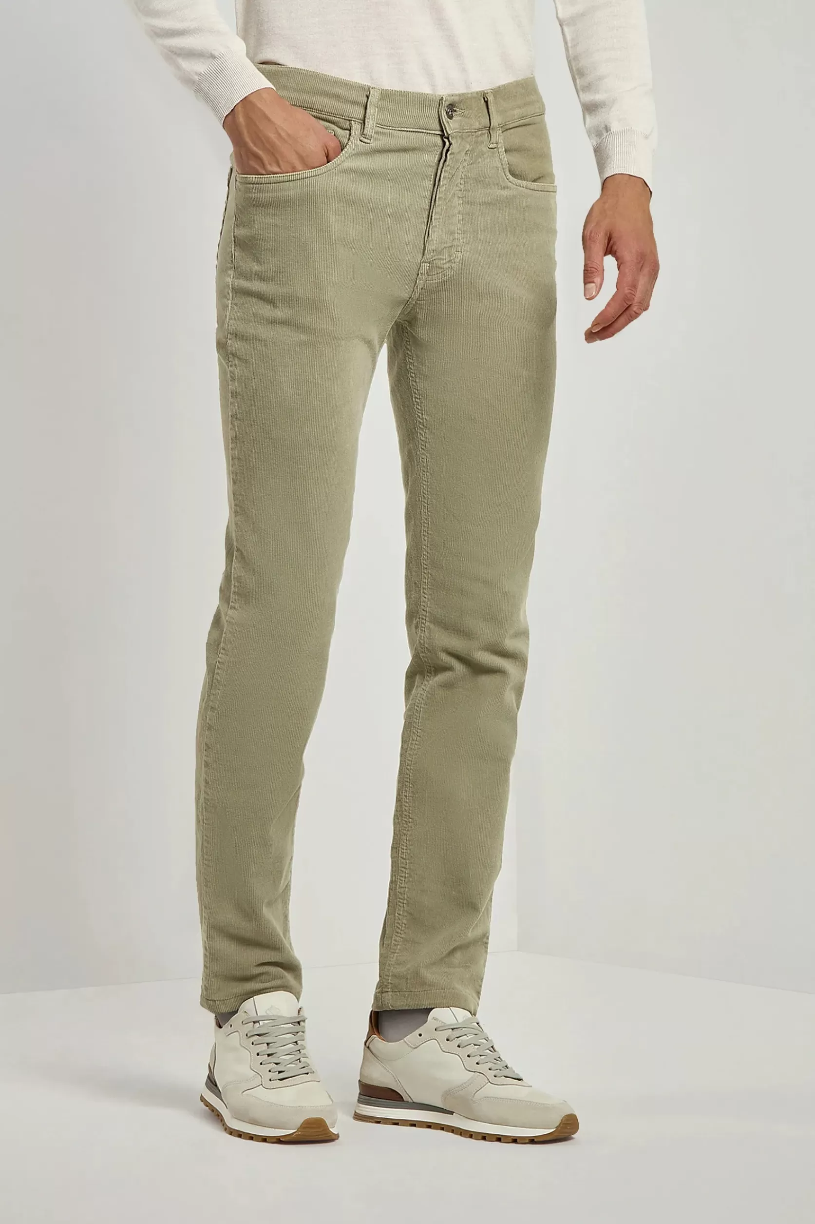 Pantalon 5 Poches En Velours Côtelé - Made In Italy>Pini Parma Outlet