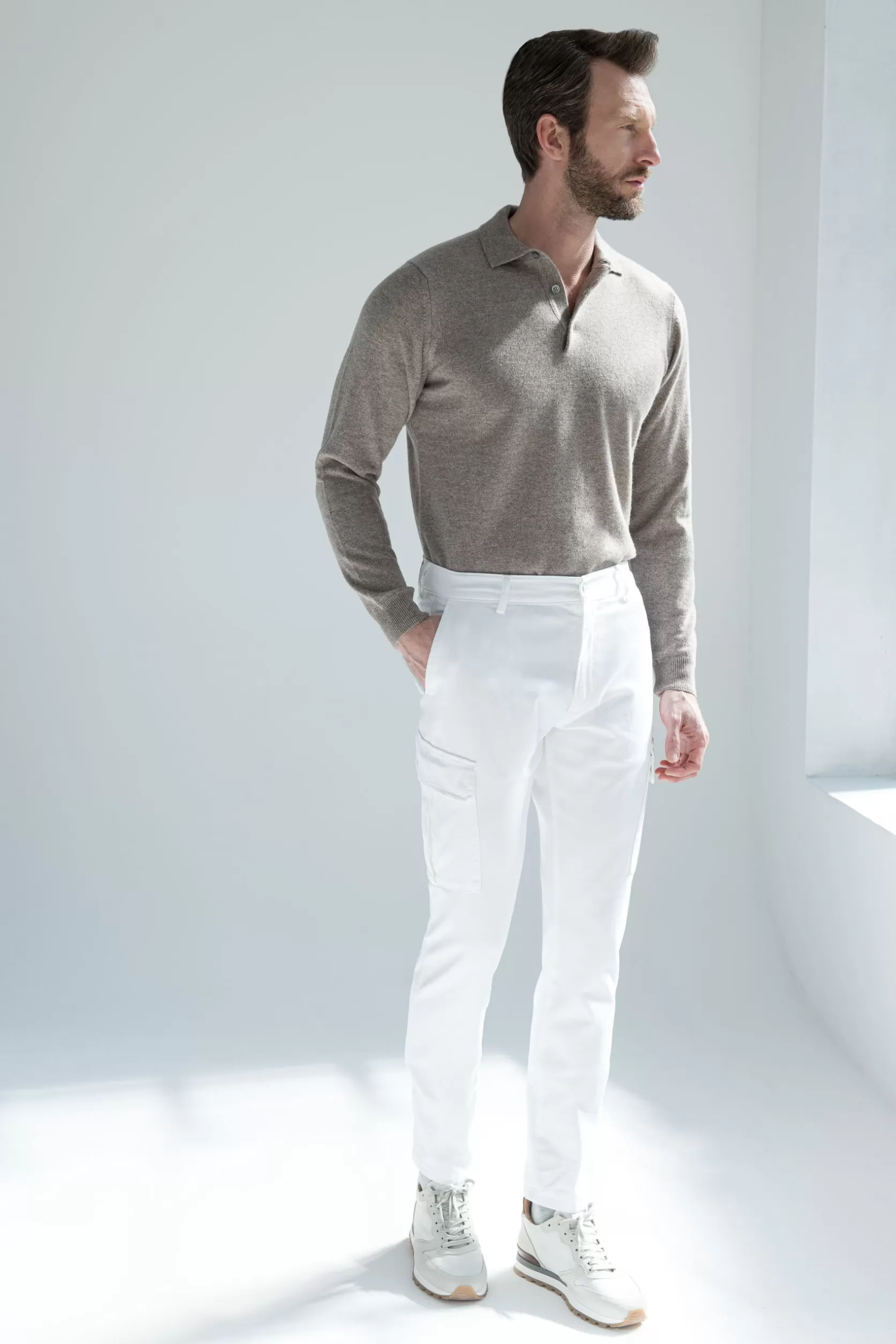 Pantalon Cargo En Toile Stretch - Made In Italy>Pini Parma Best Sale