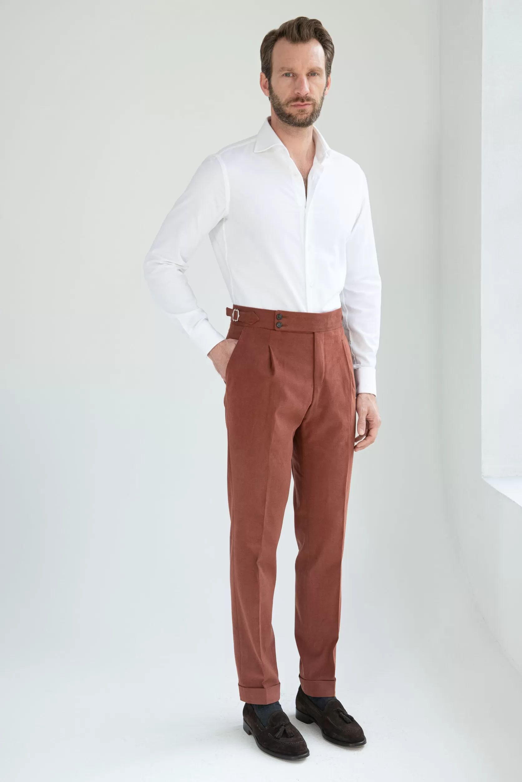 Pantalon En Coton " Collection Capsule Soragna " - Made In Italy>Pini Parma Best Sale