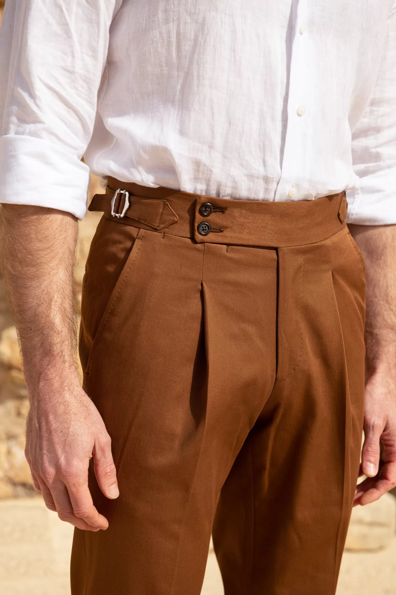 Pantalon En Coton " Soragna Capsule Collection" - Made In Italy>Pini Parma Clearance