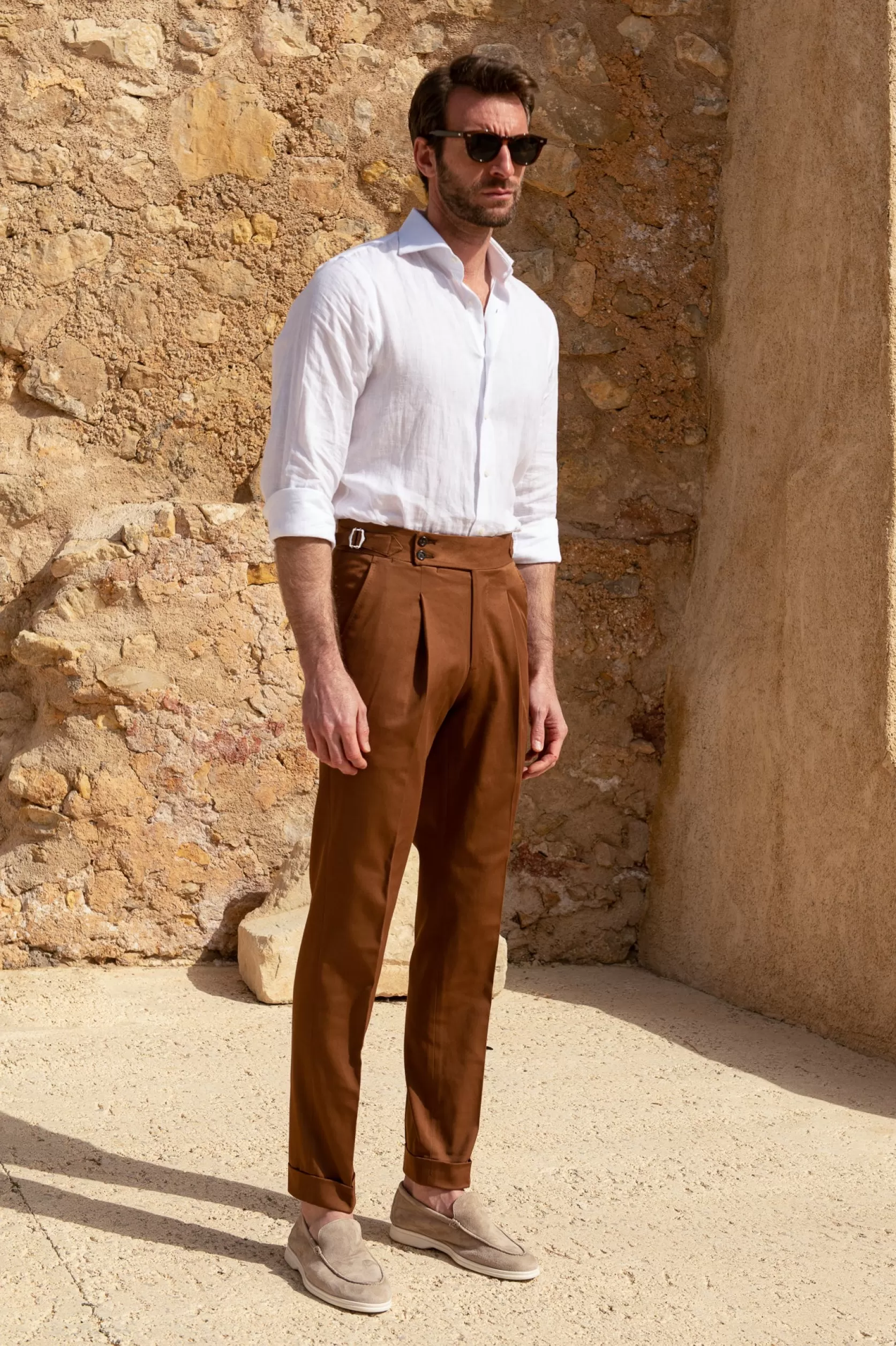 Pantalon En Coton " Soragna Capsule Collection" - Made In Italy>Pini Parma Clearance
