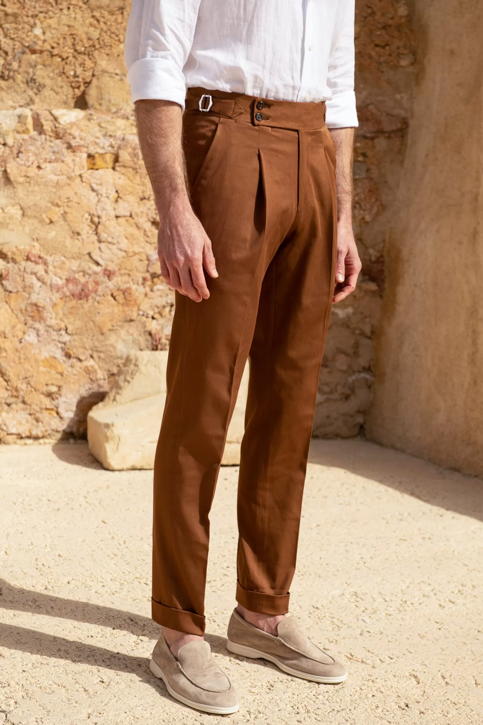 Pantalon En Coton " Soragna Capsule Collection" - Made In Italy>Pini Parma Clearance
