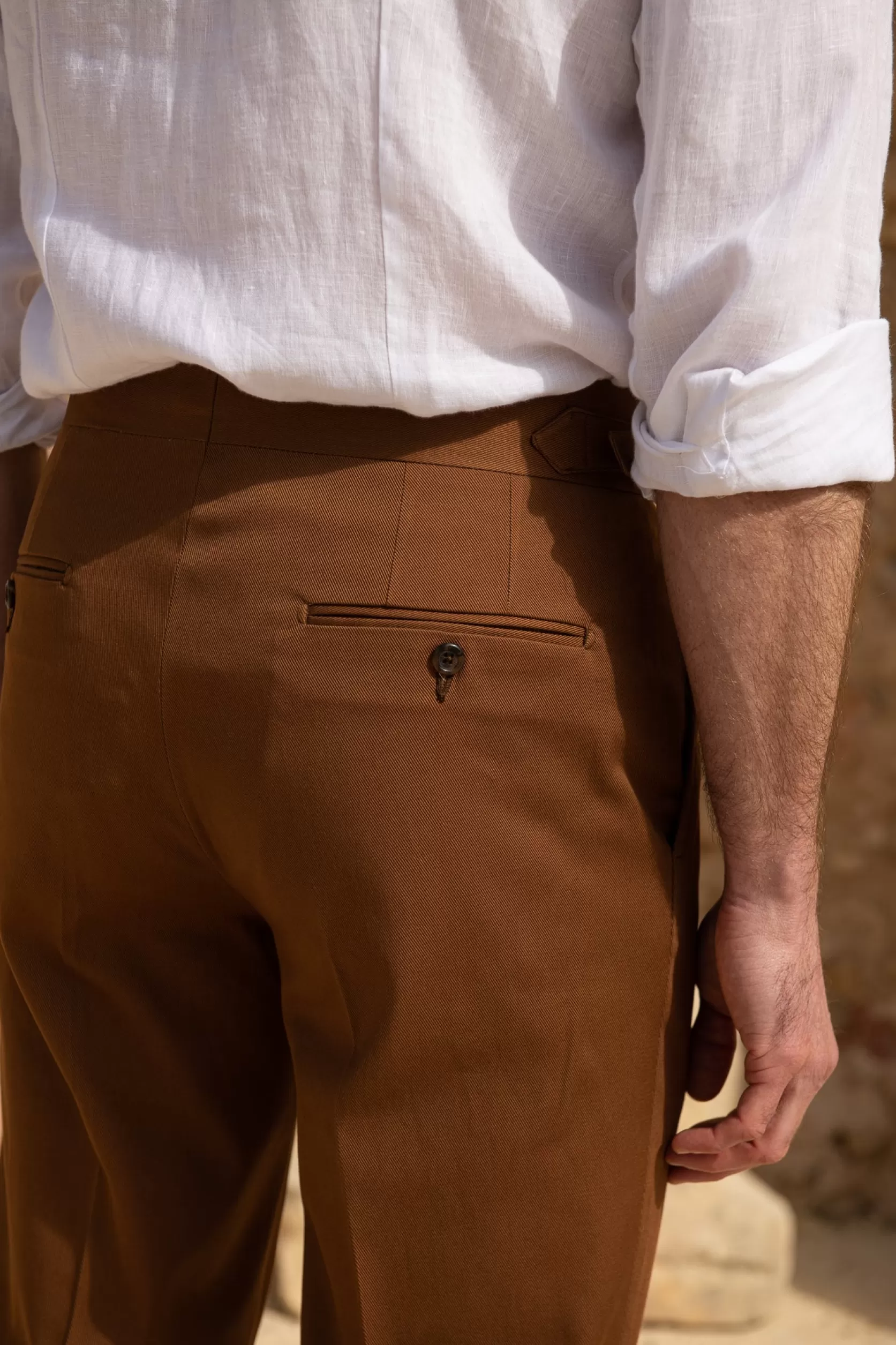 Pantalon En Coton " Soragna Capsule Collection" - Made In Italy>Pini Parma Clearance