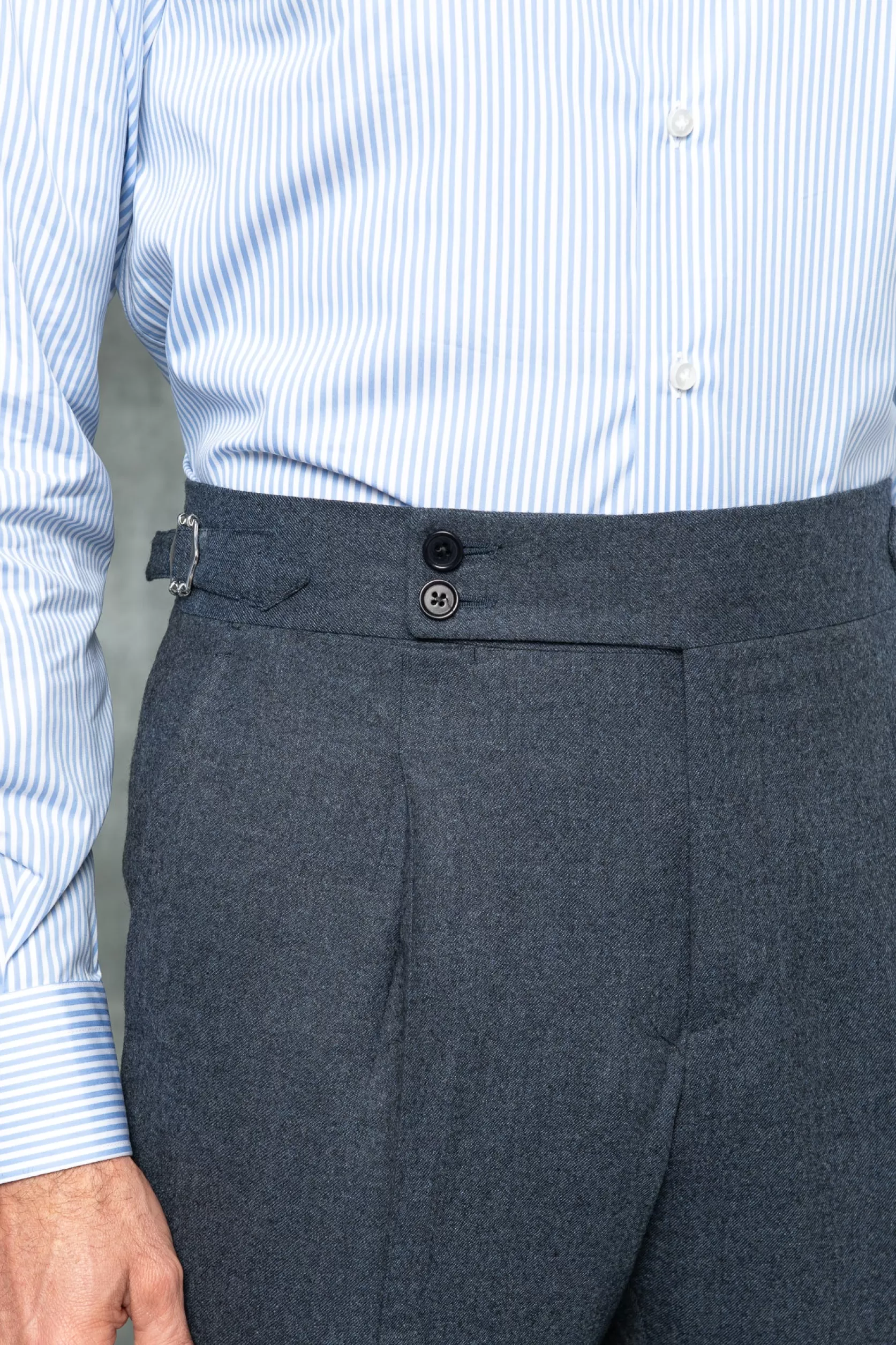 Pantalon En Flanelle Avio « Collection Capsule Soragna » – Made In Italy>Pini Parma Clearance