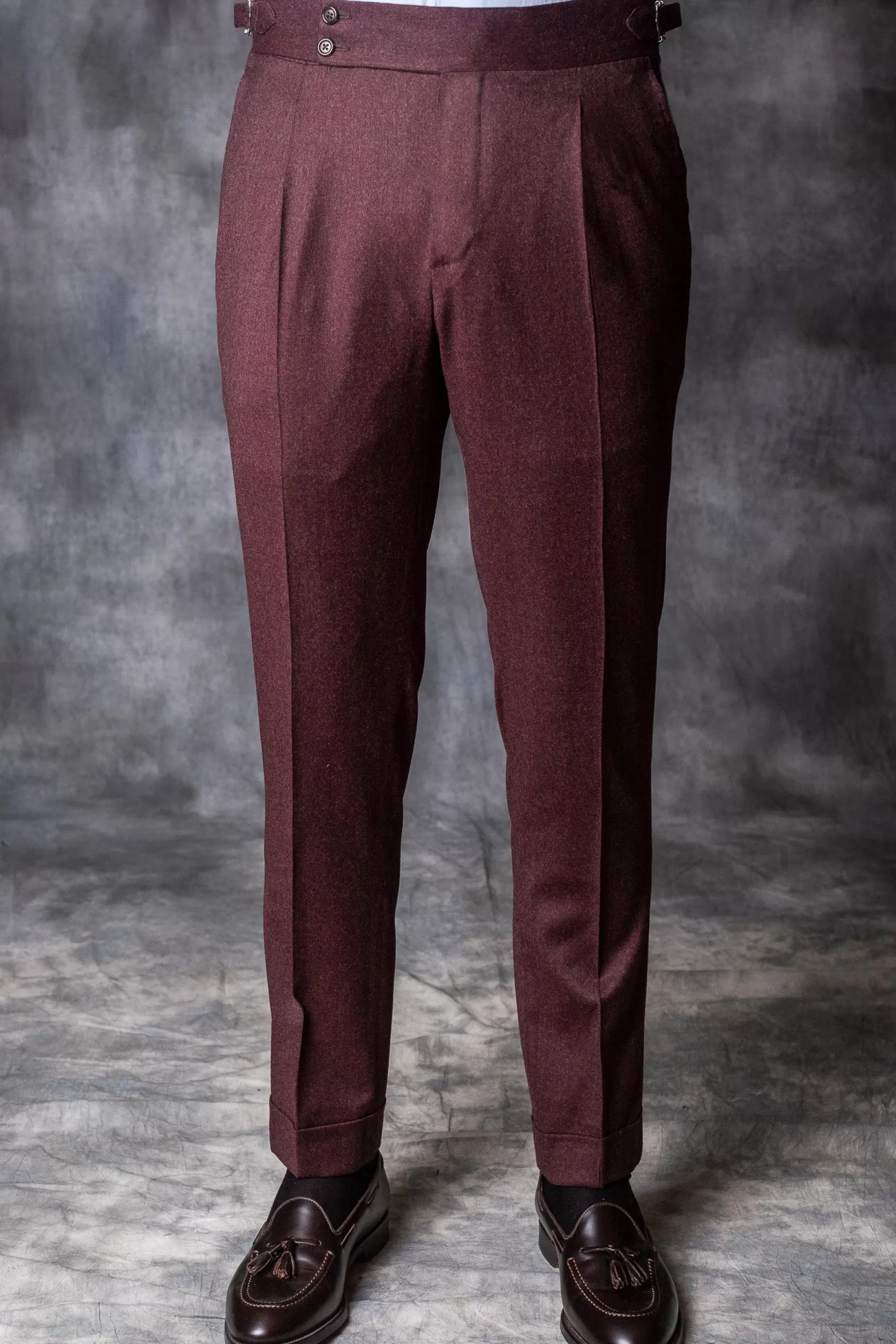 Pantalon En Flanelle Bordeaux « Collection Capsule Soragna » – Made In Italy>Pini Parma Sale